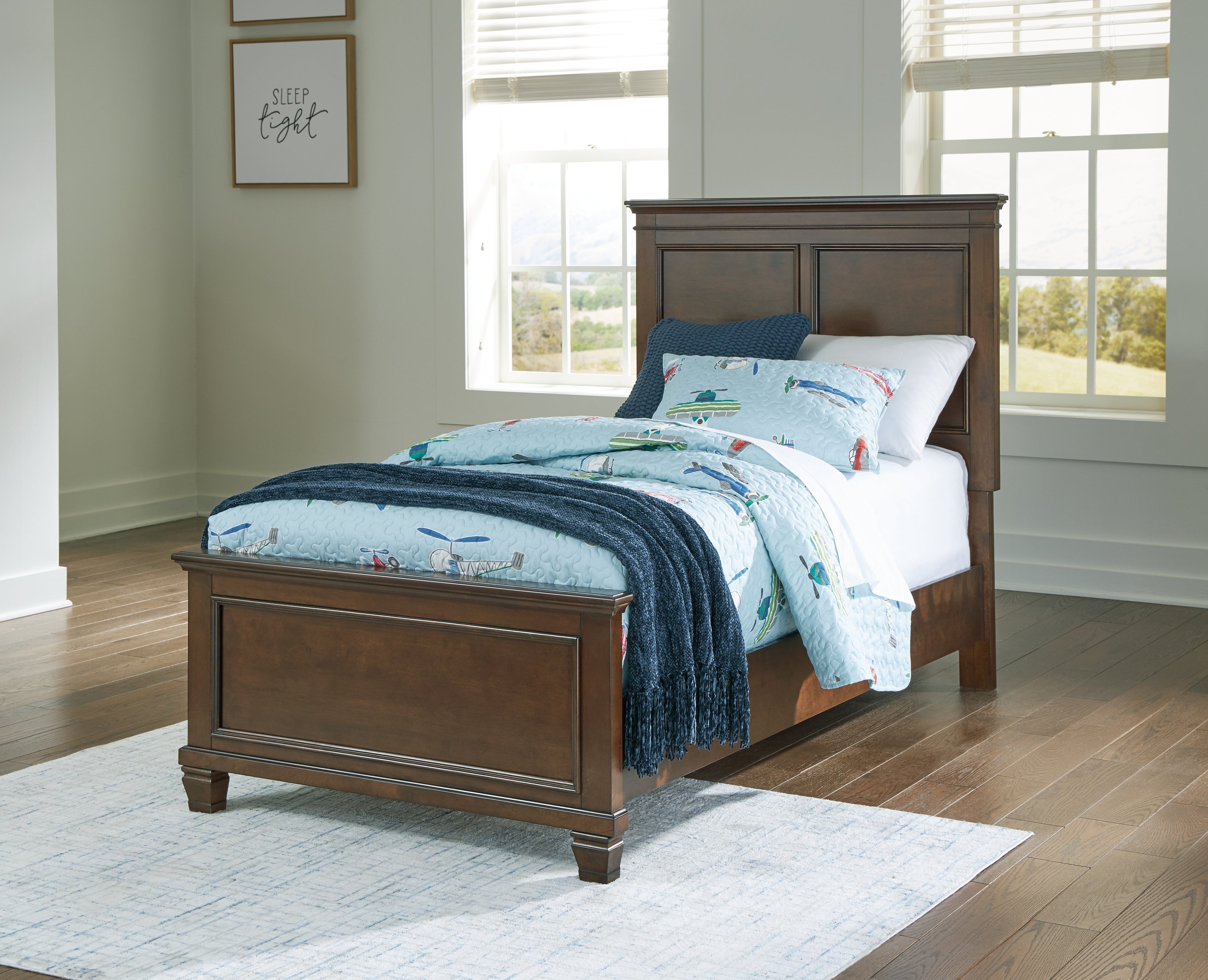 Elite Furniture Outlet - Ashley Furniture - Danabrin Bedroom - Twin Panel Bed / Brown - B685B6