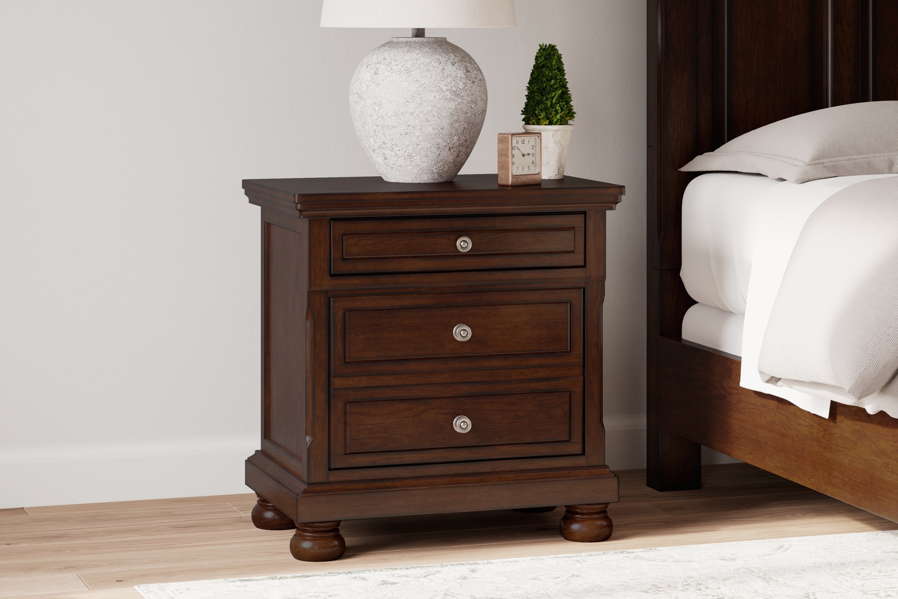 Elite Furniture Outlet - Ashley Furniture - Porter Bedroom - Two Drawer Night Stand / Rustic Brown - B697-92