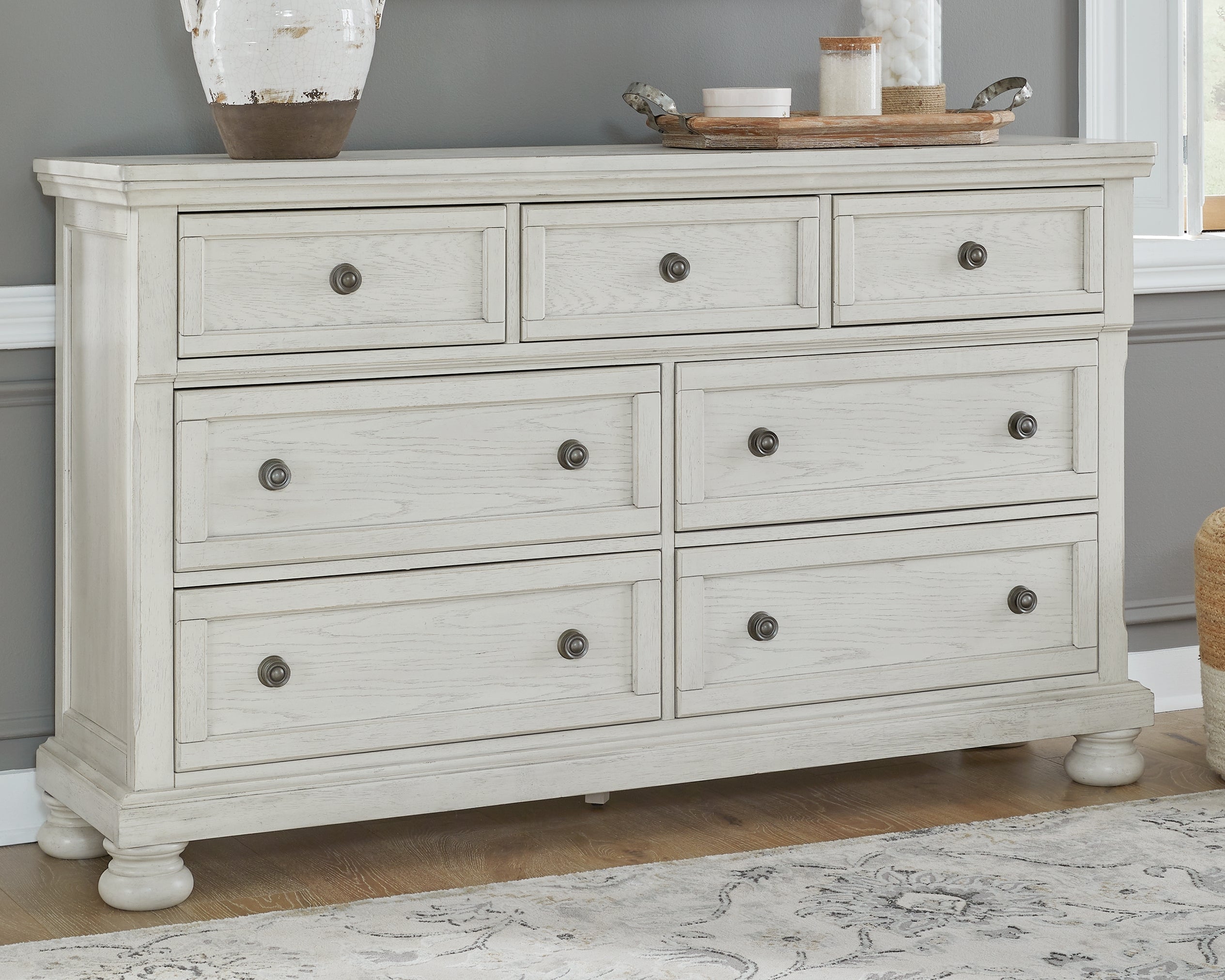 Elite Furniture Outlet - Ashley Furniture - Robbinsdale Bedroom - Dresser / Antique White - B742-31