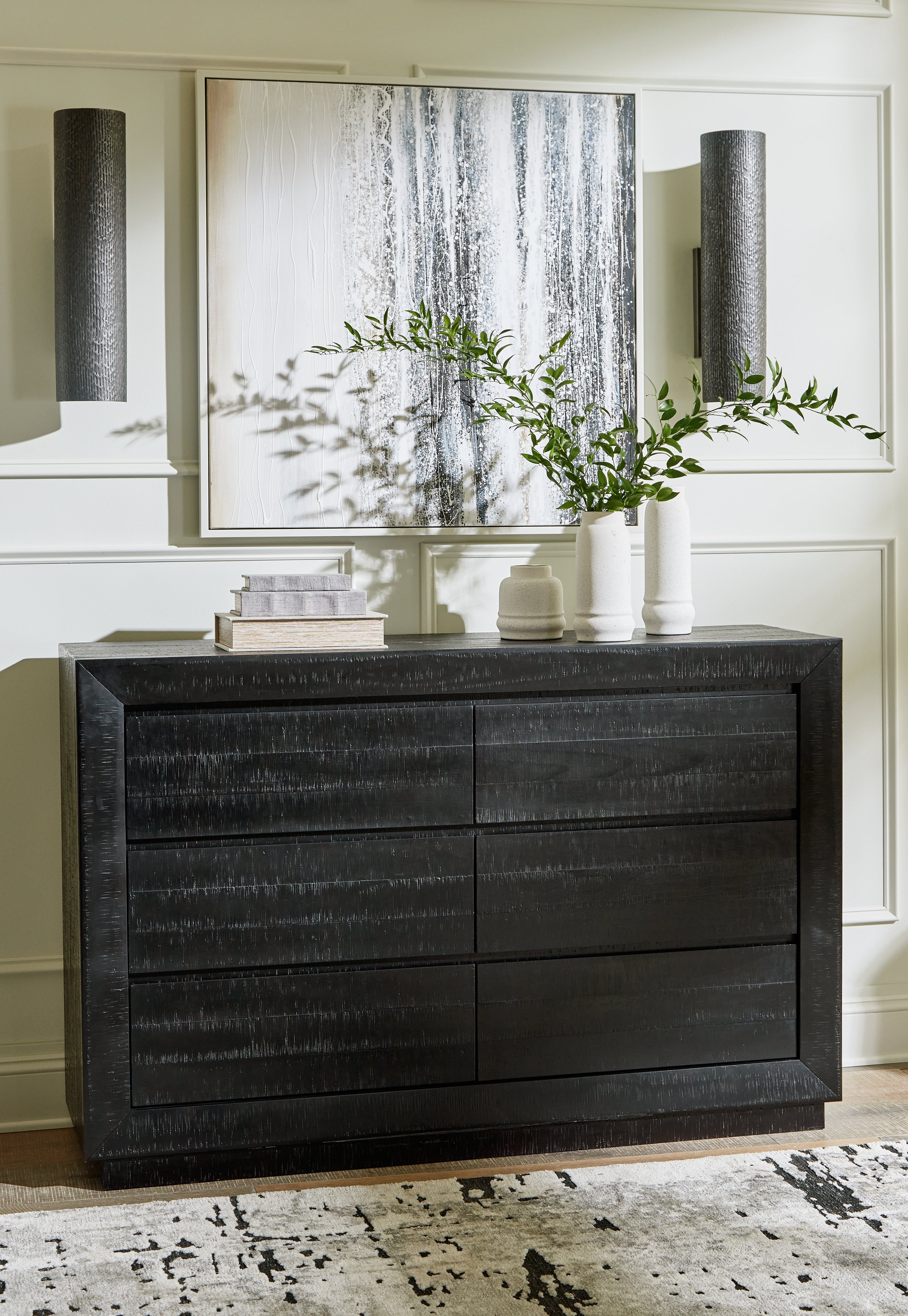 Elite Furniture Outlet - Ashley Furniture - Londer Bedroom - Dresser / Black - B768-31