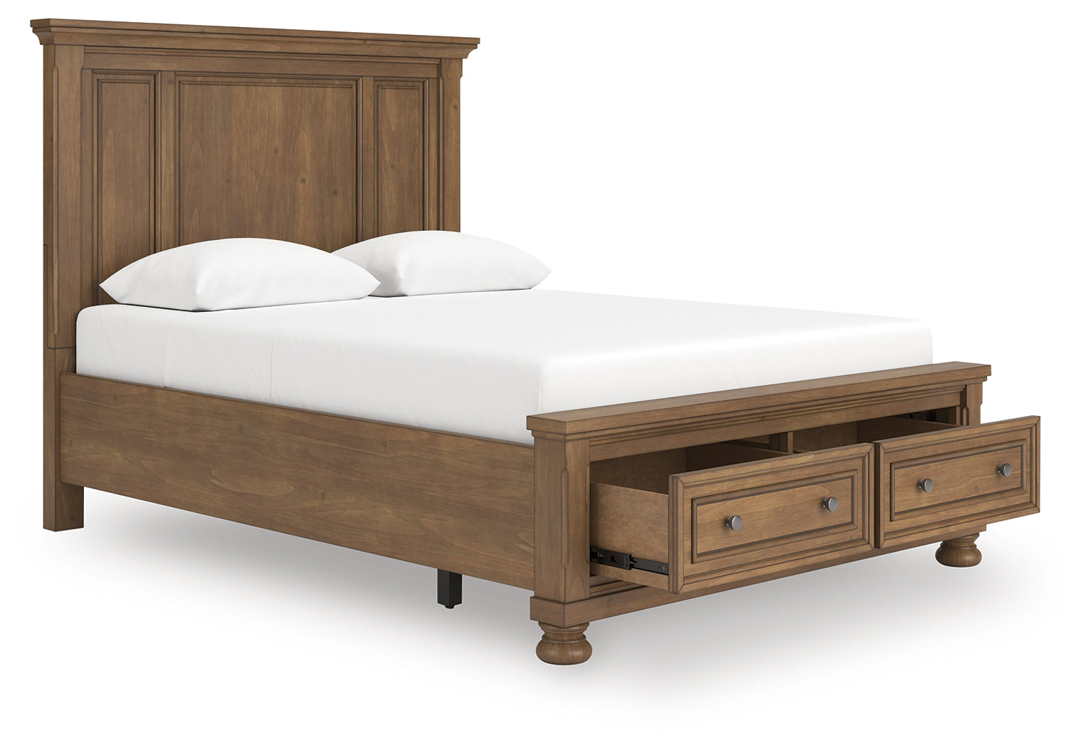 Elite Furniture Outlet - Ashley Furniture - Feddinger Bedroom - Queen Panel Storage Bed / Medium Brown - PCB779B11