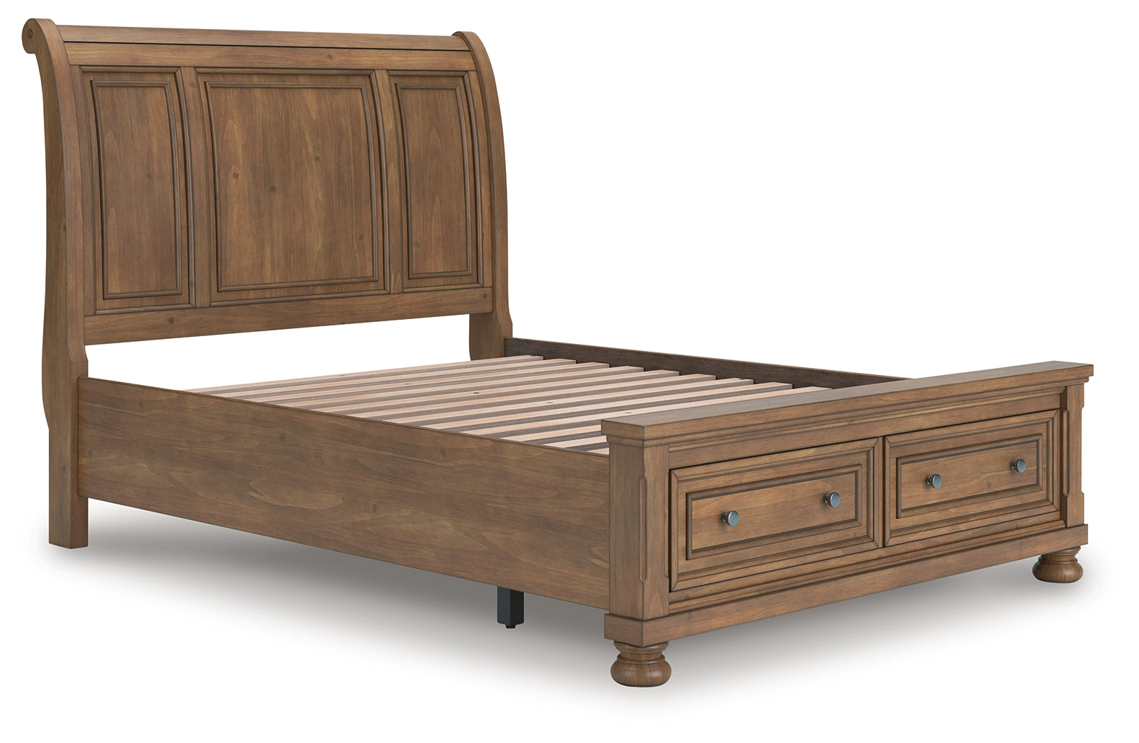 Elite Furniture Outlet - Ashley Furniture - Feddinger Bedroom - Queen Storage Sleigh Bed / Medium Brown - PCB779B4
