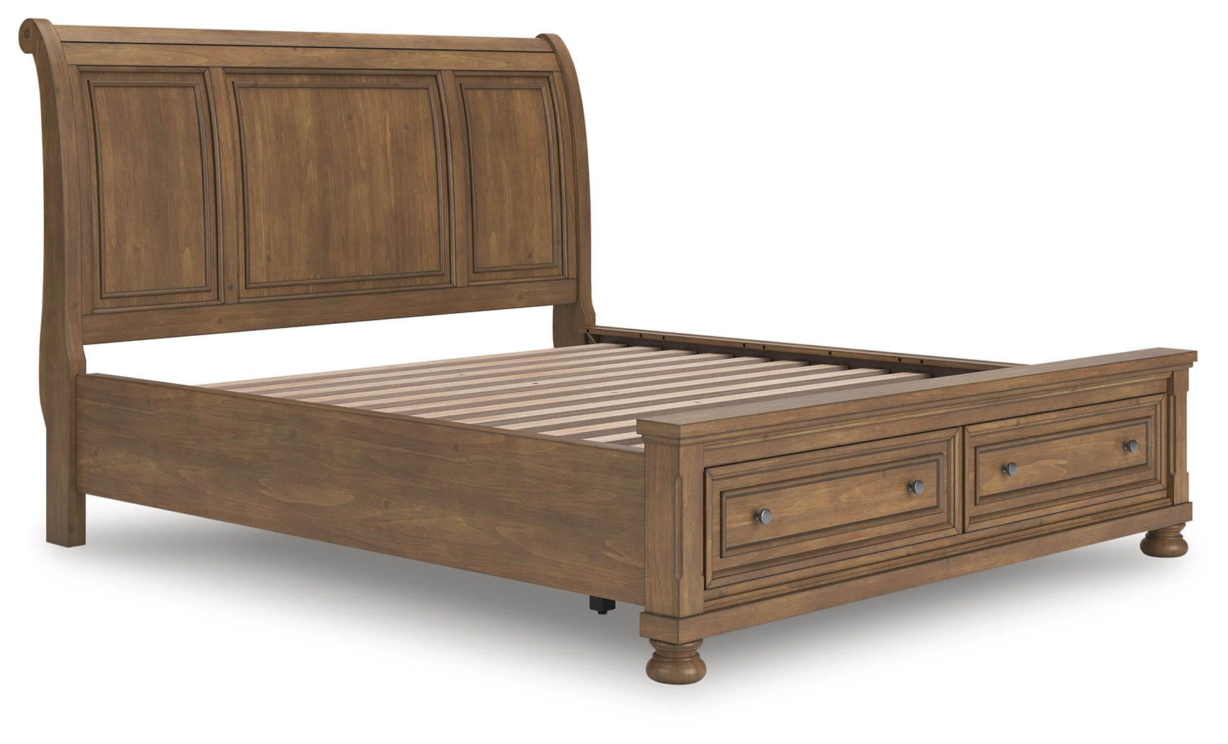 Elite Furniture Outlet - Ashley Furniture - Feddinger Bedroom - California King Storage Sleigh Bed / Medium Brown - PCB779B9