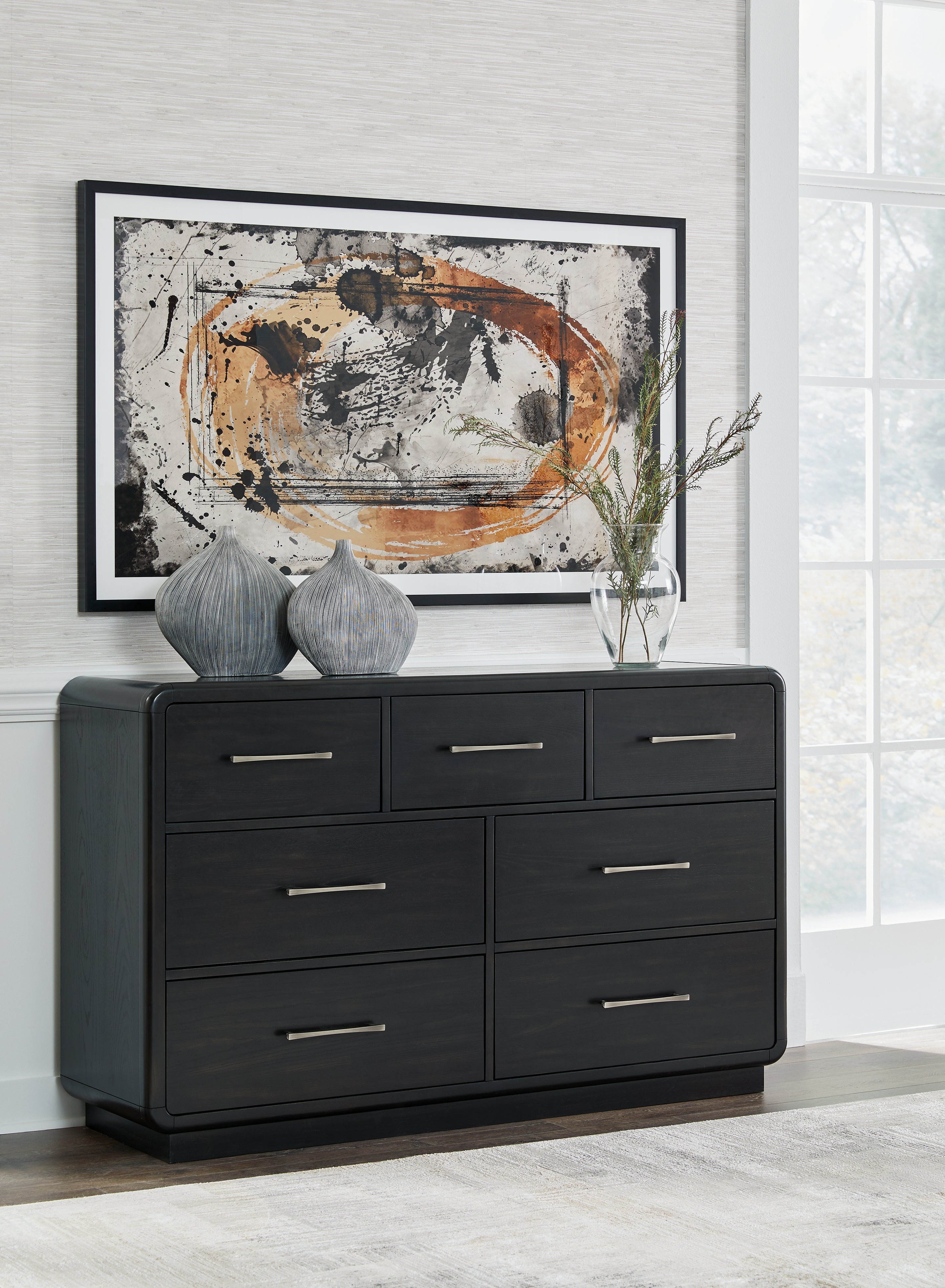 Elite Furniture Outlet - Ashley Furniture - Rowanbeck Bedroom - Dresser / Black - B821-31