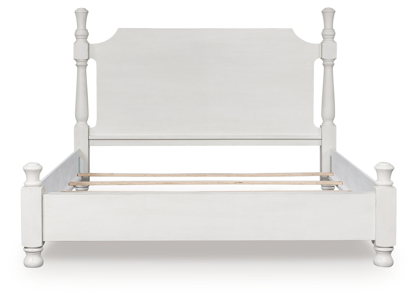 Elite Furniture Outlet - Ashley Furniture - Rowlenstown Bedroom - King Poster Bed / Antique White - PCB823B4