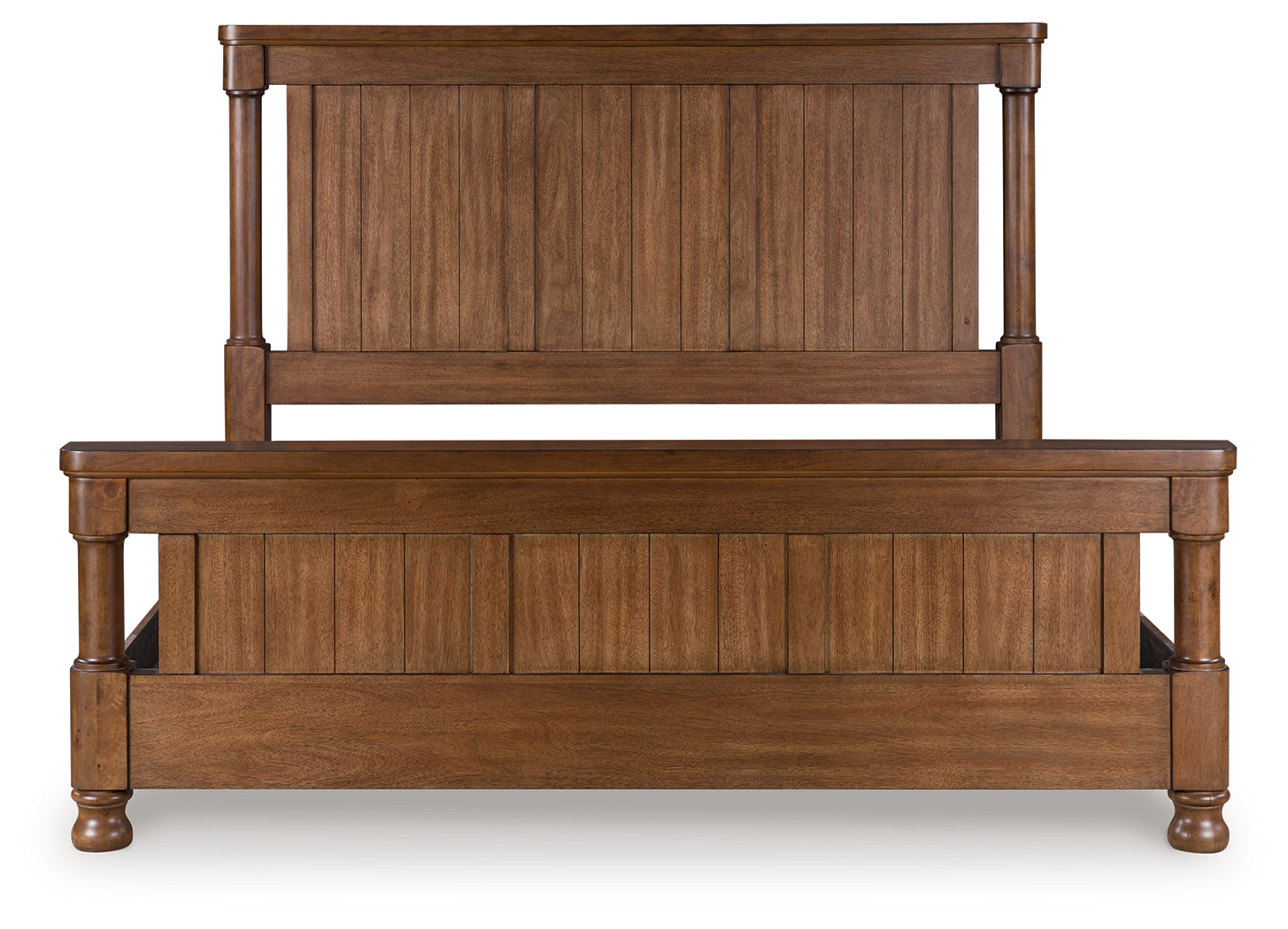 Elite Furniture Outlet - Ashley Furniture - Rowlenstown Bedroom - King Poster Bed / Brown - PCB824B4