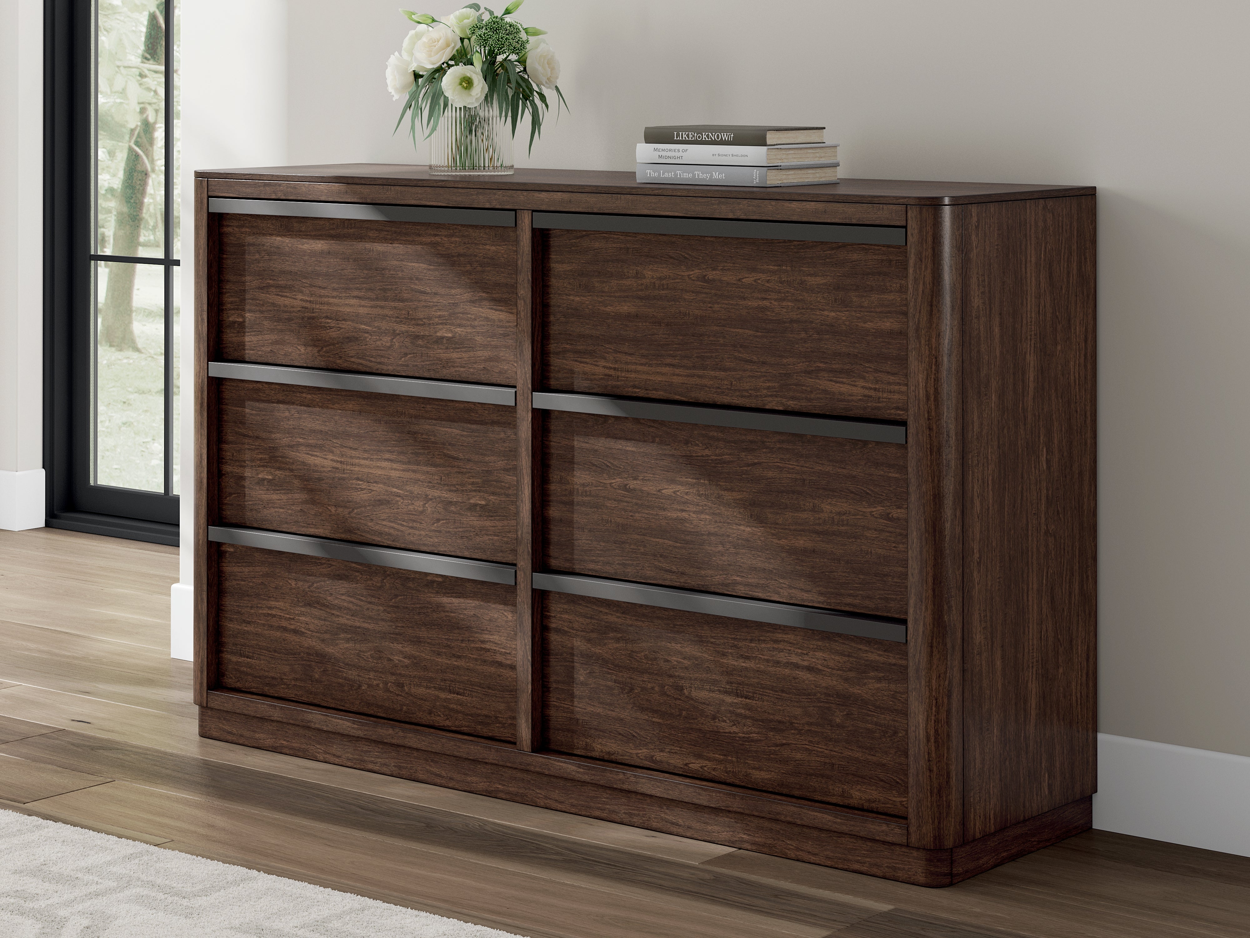 Elite Furniture Outlet - Ashley Furniture - Dilenno Bedroom - Dresser / Dark Brown - PCB857-31