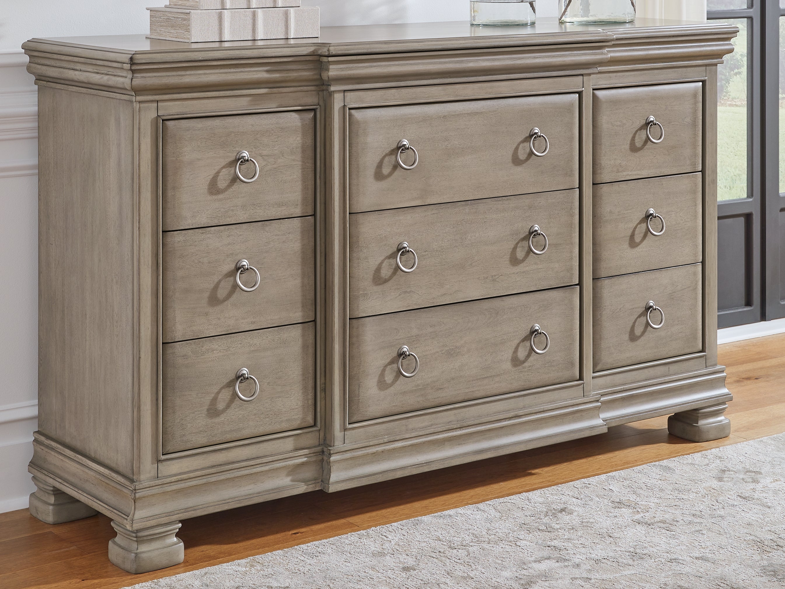 Elite Furniture Outlet - Ashley Furniture - Lexorne Bedroom - Dresser / Gray - B924-31
