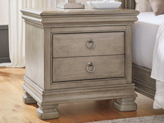 Elite Furniture Outlet - Ashley Furniture - Lexorne Bedroom - California King Sleigh Bed / Gray - B924B5