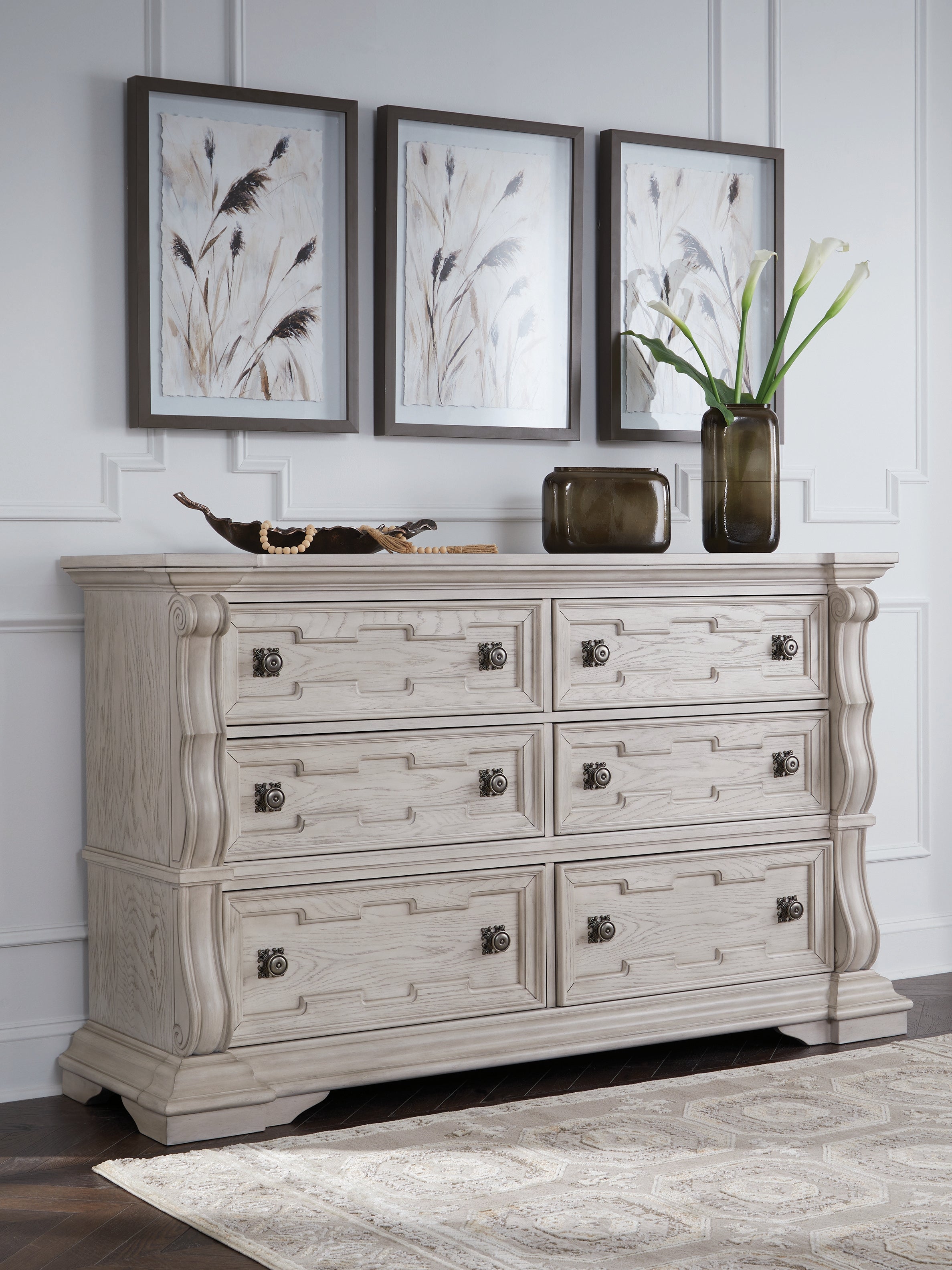 Elite Furniture Outlet - Ashley Furniture - Bruchandi Bedroom - Dresser / Antique White - PCB948-31