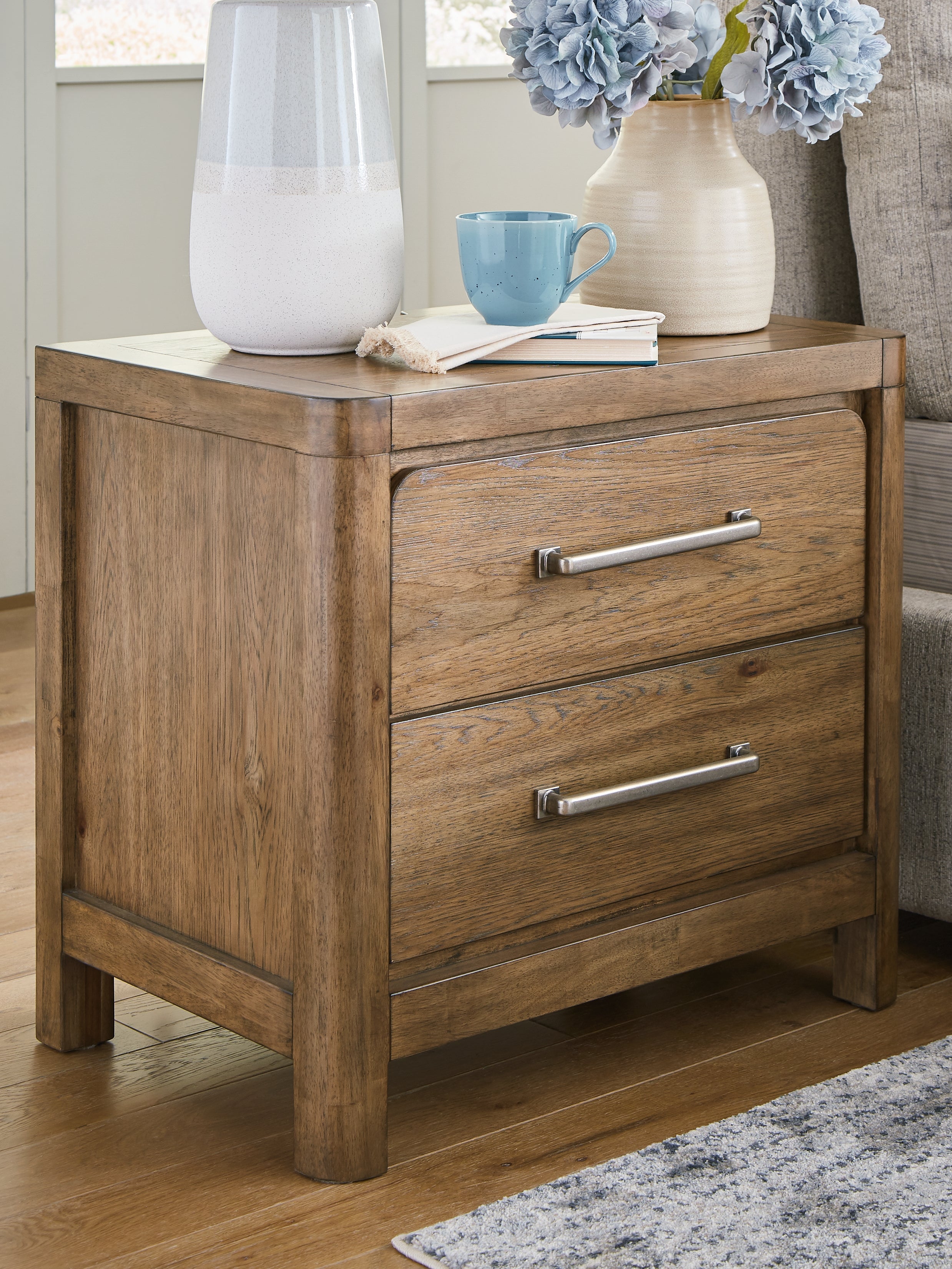 Elite Furniture Outlet - Ashley Furniture - Cabalynn Bedroom - Two Drawer Night Stand / Light Brown - B974-92