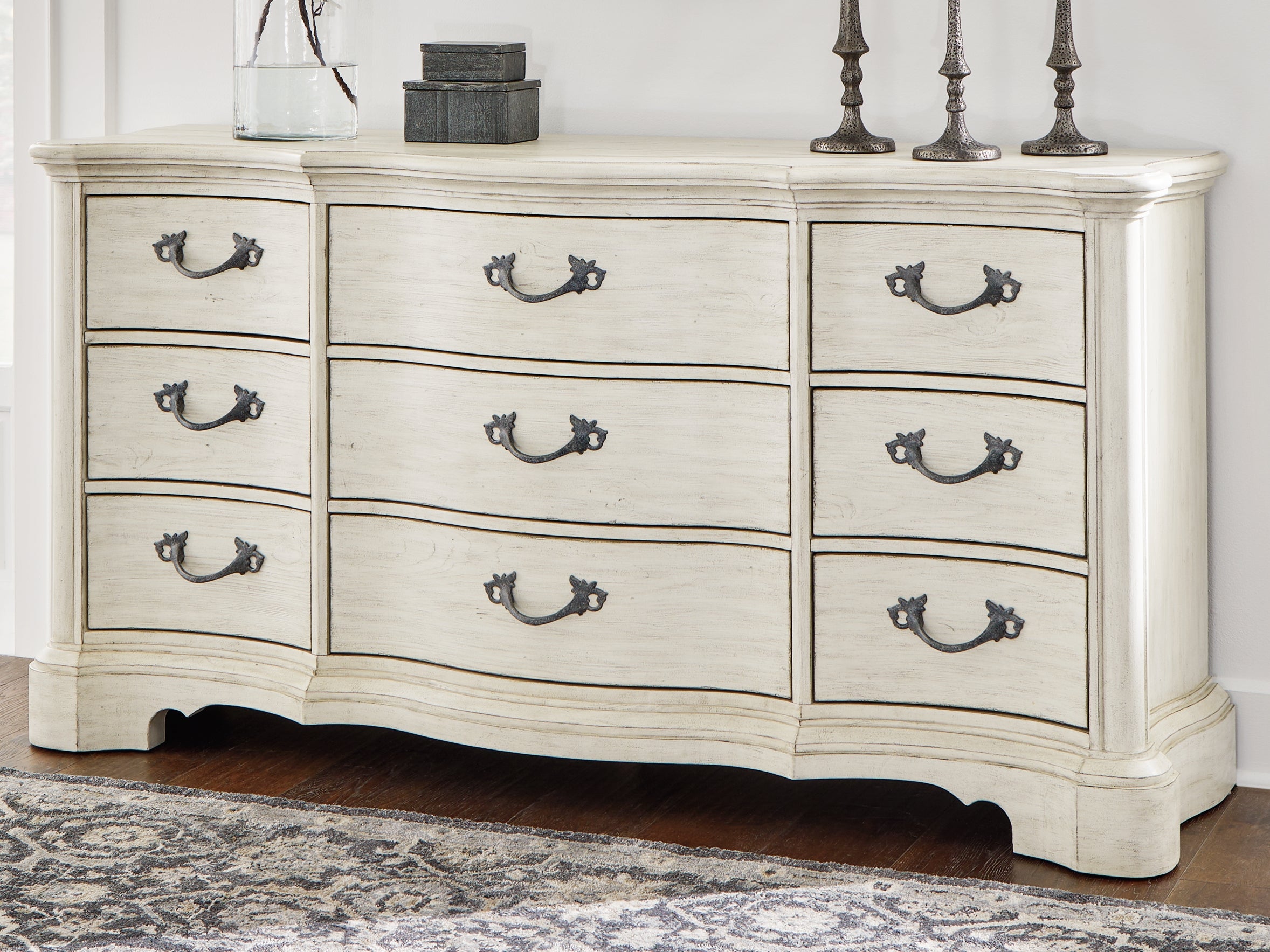 Elite Furniture Outlet - Ashley Furniture - Arlendyne Bedroom - Dresser / Antique White - B980-31