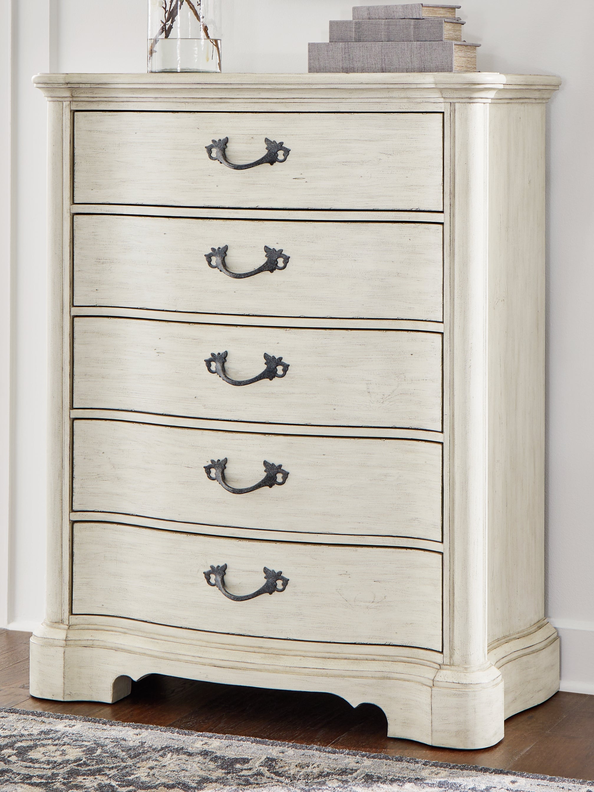 Elite Furniture Outlet - Ashley Furniture - Arlendyne Bedroom - Five Drawer Chest / Antique White - B980-46