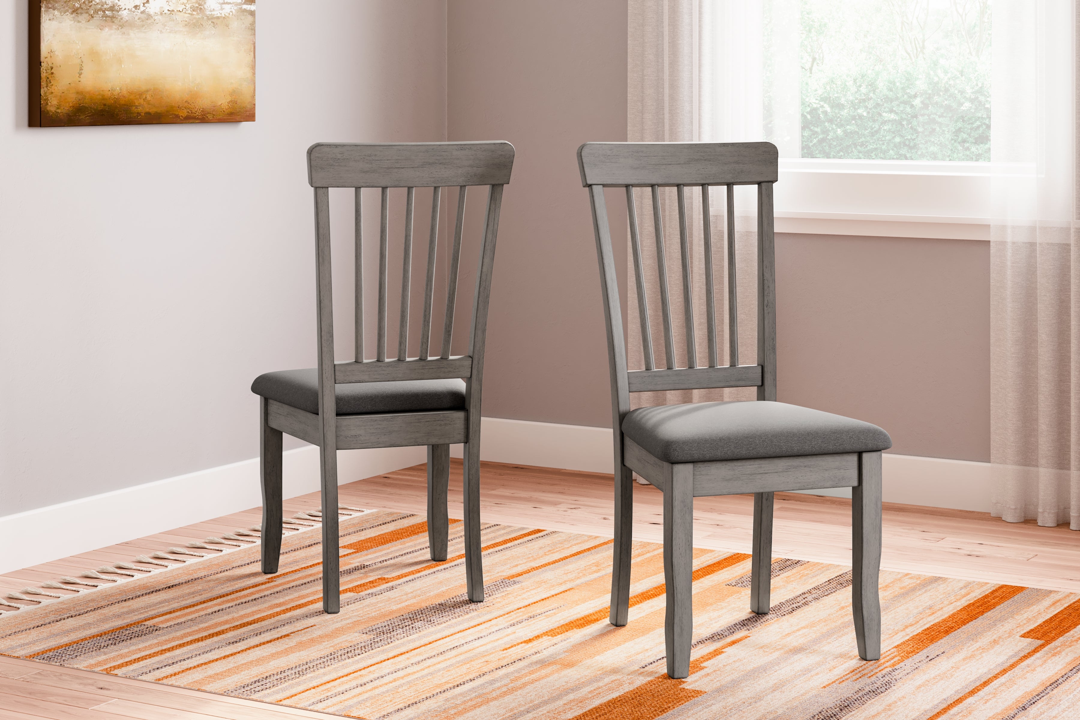 Elite Furniture Outlet - Ashley Furniture - Shullden Dining Room - Dining Chair (Set of 2) / Gray - D194-01X2