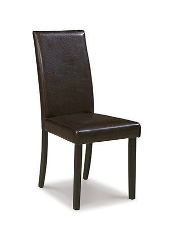 Elite Furniture Outlet - Ashley Furniture - Kimonte Dining Room - Dining Chair (Set of 2) / Dark Brown - D250-02X2