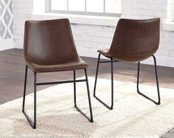 Elite Furniture Outlet - Ashley Furniture - Centiar Dining Room - Dining Chair (Set of 2) / Brown/Black - D372-01X2