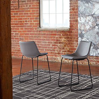 Elite Furniture Outlet - Ashley Furniture - Centiar Dining Room - Counter Height Bar Stool (Set of 2) / Gray - D372-824X2