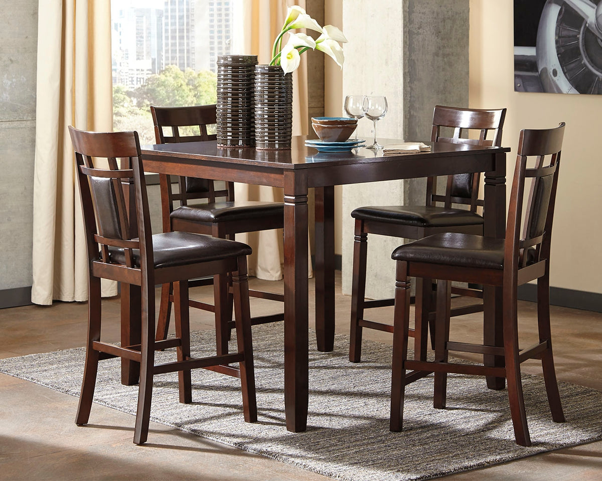 Elite Furniture Outlet - Ashley Furniture - Bennox Dining Room - Dining Room Table Set (6/CN) / Brown - D384-325