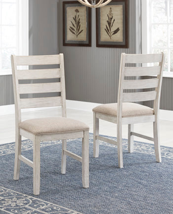 Elite Furniture Outlet - Ashley Furniture - Skempton Dining Room - Dining Chair (Set of 2) / White/Light Brown - D394-01X2