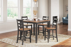 Elite Furniture Outlet - Ashley Furniture - Gesthaven Dining Room - Counter Height Barstool (Set of 2) / Natural/Green - D401-124X2