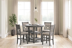 Elite Furniture Outlet - Ashley Furniture - Wrenning Dining Room - Dining Room Table Set (6/CN) / Gray - D425-325