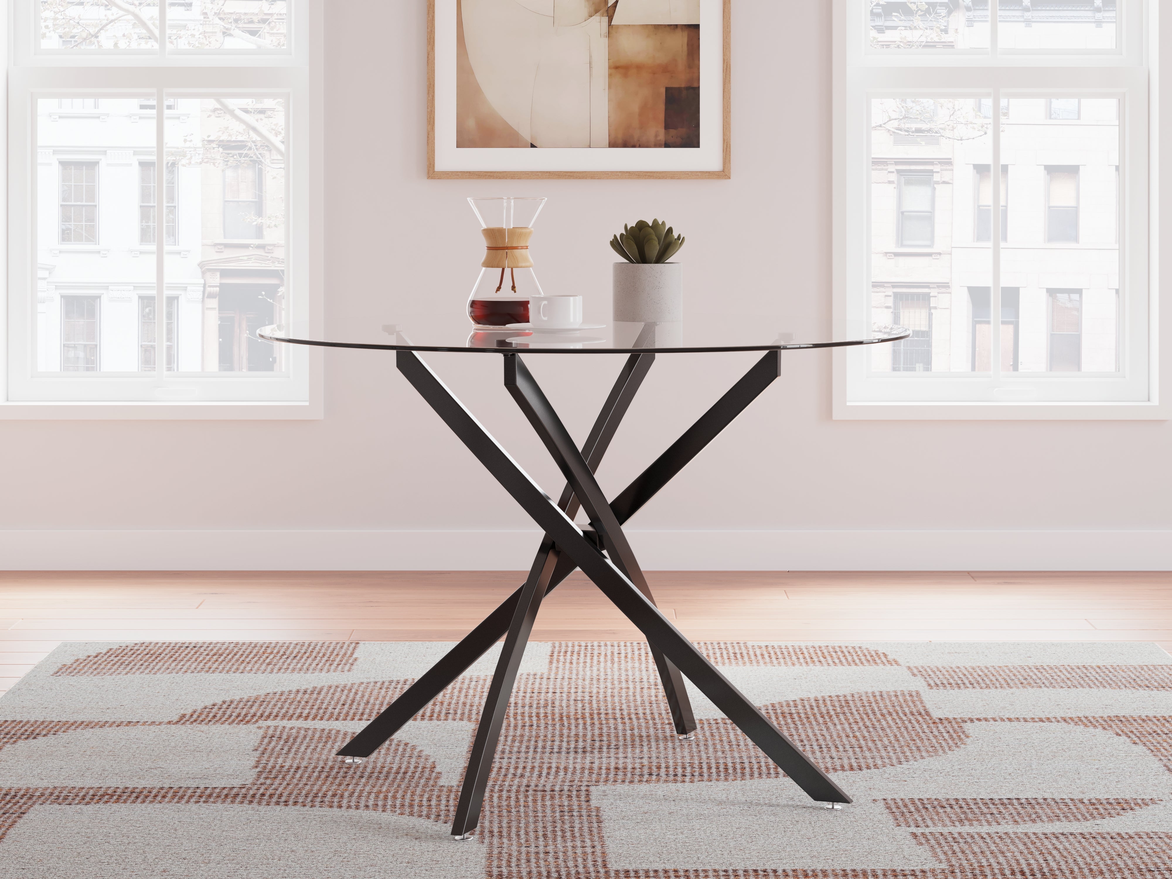 Elite Furniture Outlet - Ashley Furniture - Pharwynn Dining Room - Round Dining Room Table / Black - D446-15