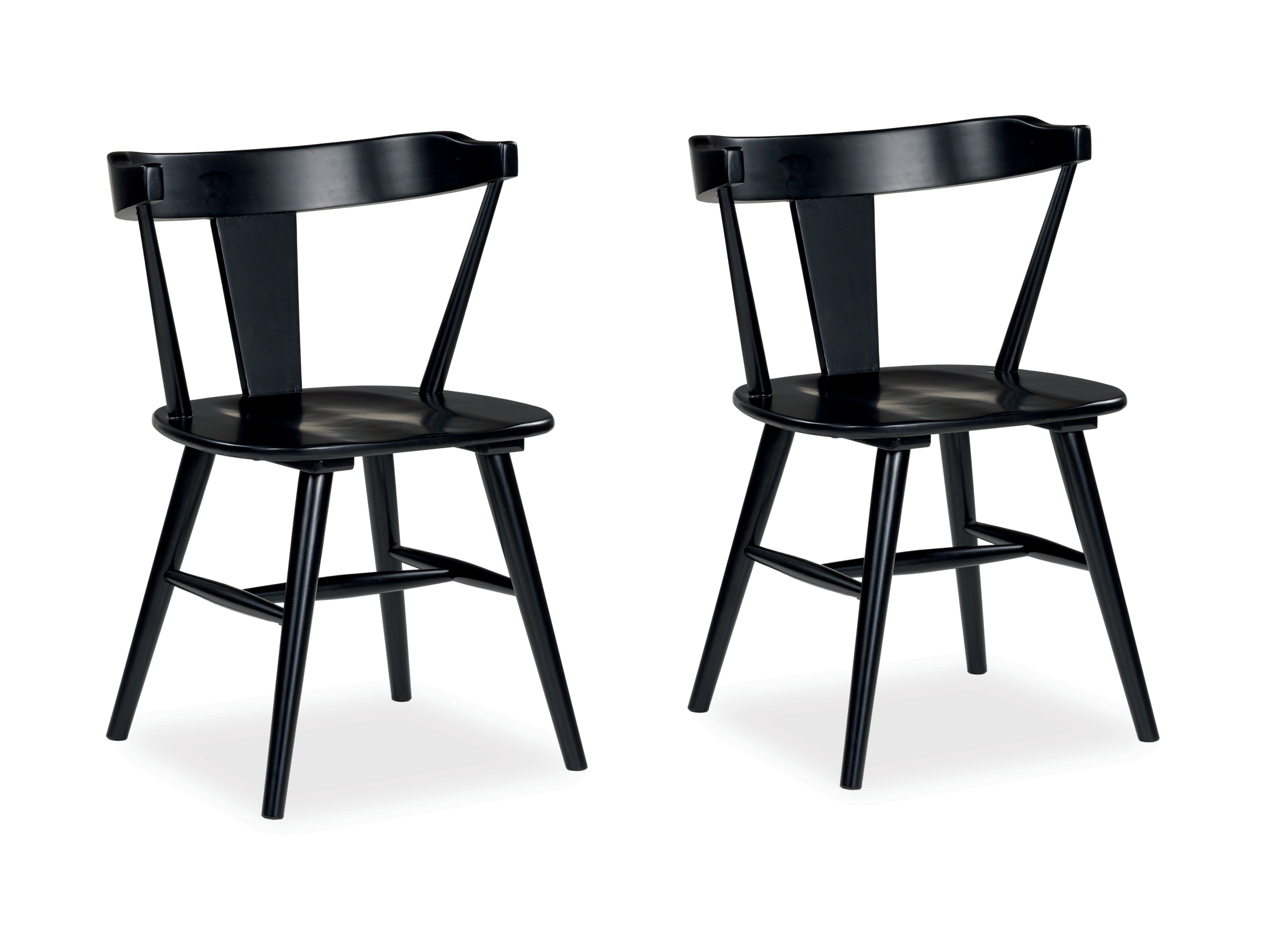 Elite Furniture Outlet - Ashley Furniture - Gretlynn Dining Room - Dining Chair (Set of 2) / Black/Natural - D501-02X2