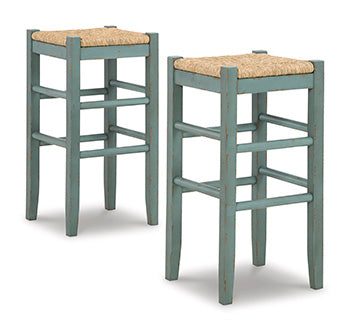 Elite Furniture Outlet - Ashley Furniture - Mirimyn Dining Room - Bar Height Bar Stool (Set of 2) / Black - D508-130X2