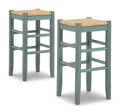 Elite Furniture Outlet - Ashley Furniture - Mirimyn Dining Room - Bar Height Bar Stool (Set of 2) / Black - D508-130X2
