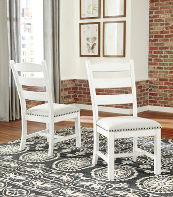 Elite Furniture Outlet - Ashley Furniture - Valebeck Dining Room - Dining Chair (Set of 2) / Beige/White - D546-01X2