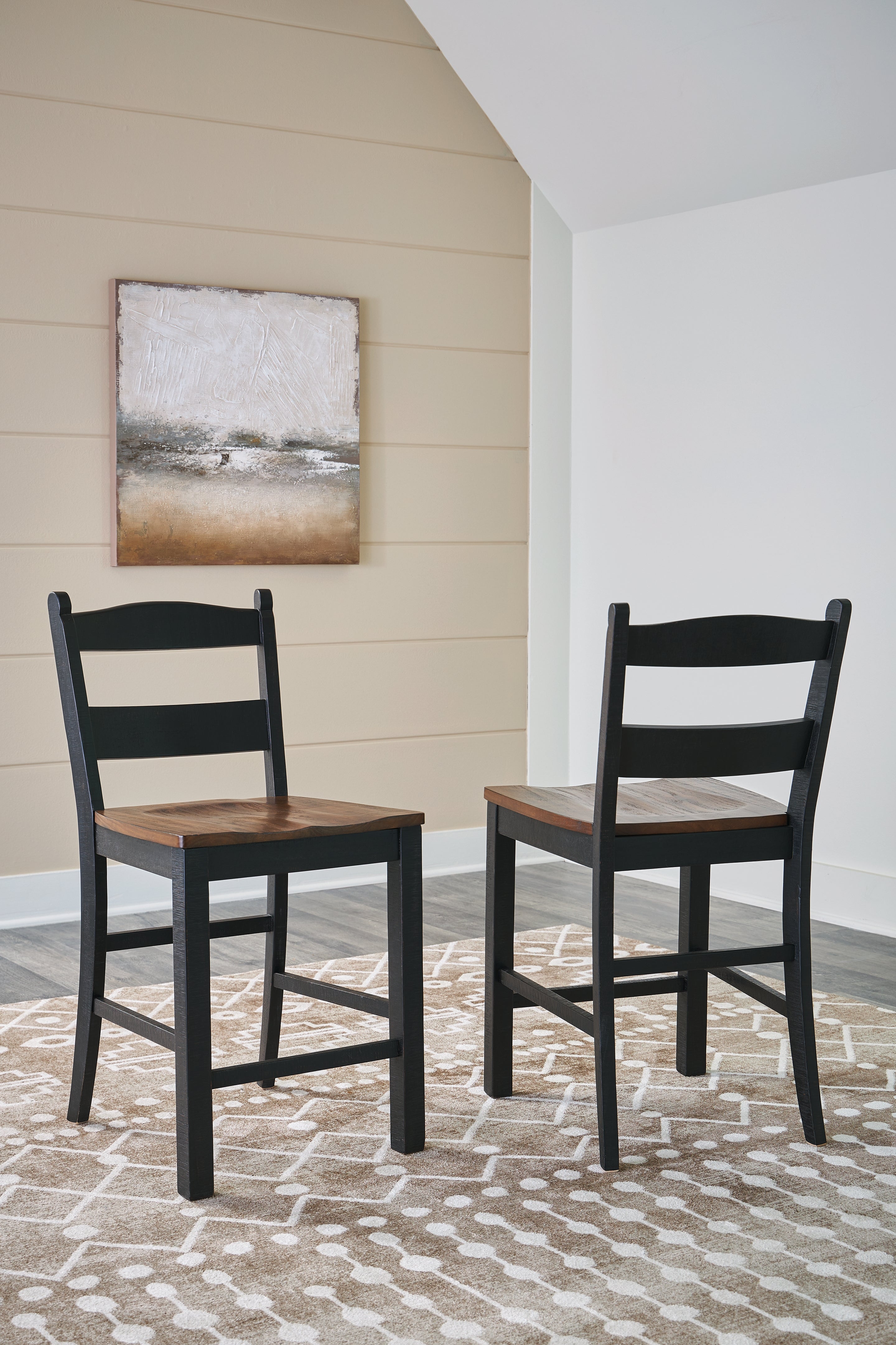 Elite Furniture Outlet - Ashley Furniture - Valebeck Dining Room - Counter Height Barstool (Set of 2) / Multi - D546-724X2