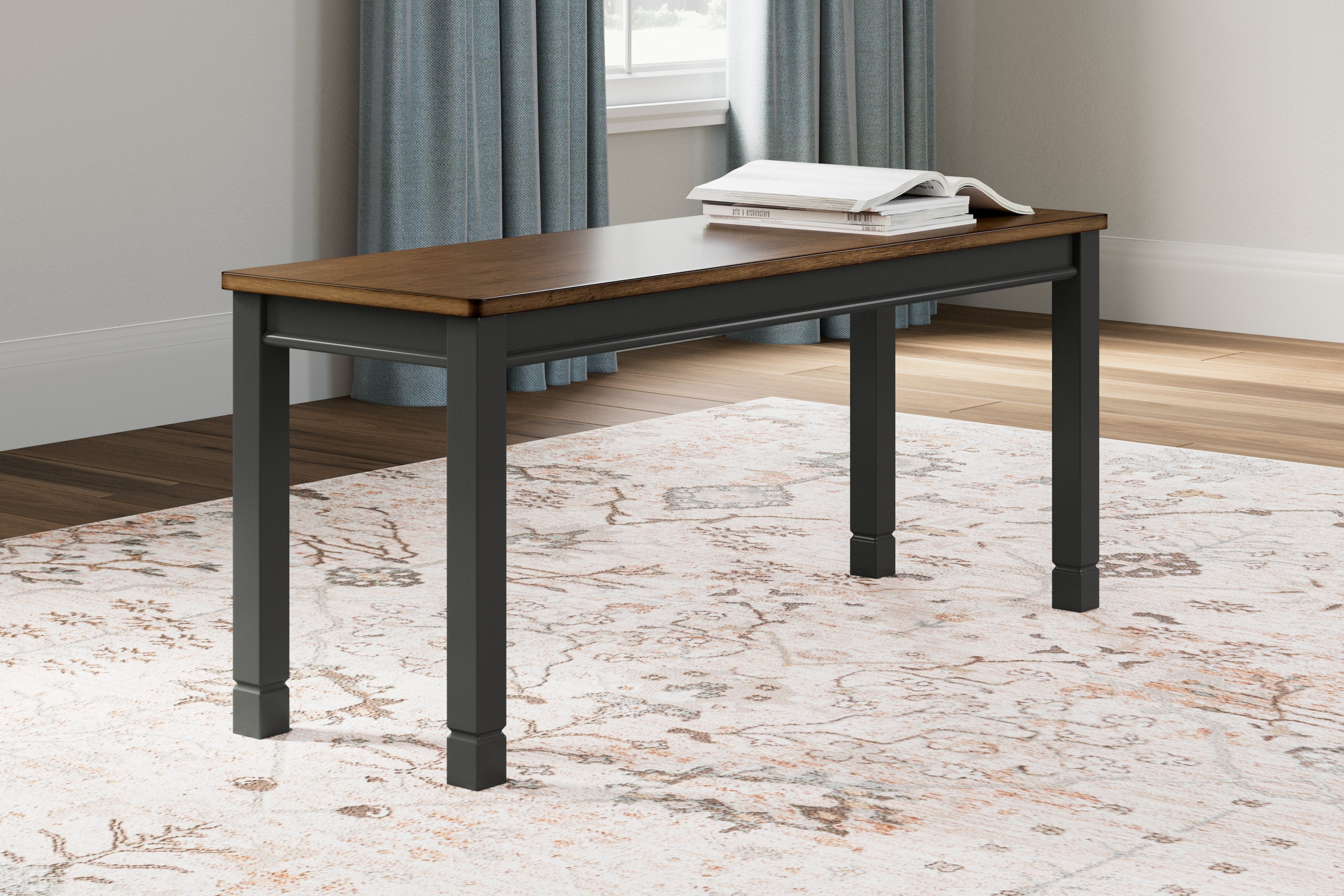 Elite Furniture Outlet - Ashley Furniture - Owingsville Dining Room - Large Dining Room Bench / Black/Brown - D580-00