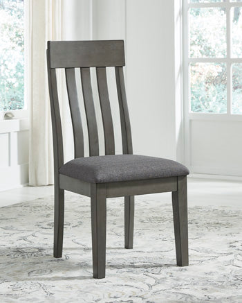Elite Furniture Outlet - Ashley Furniture - Hallanden Dining Room - Dining Chair (Set of 2) / Two-tone Gray - D589-01X2