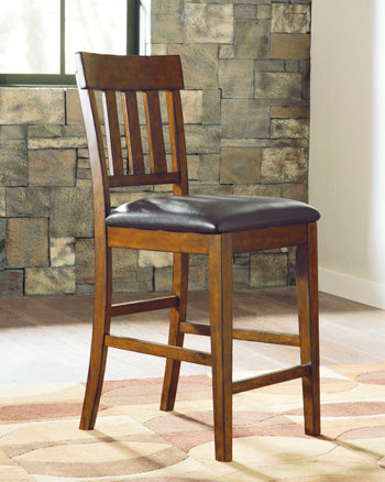 Elite Furniture Outlet - Ashley Furniture - Ralene Dining Room - Counter Height Bar Stool (Set of 2) / Medium Brown - D594-124X2