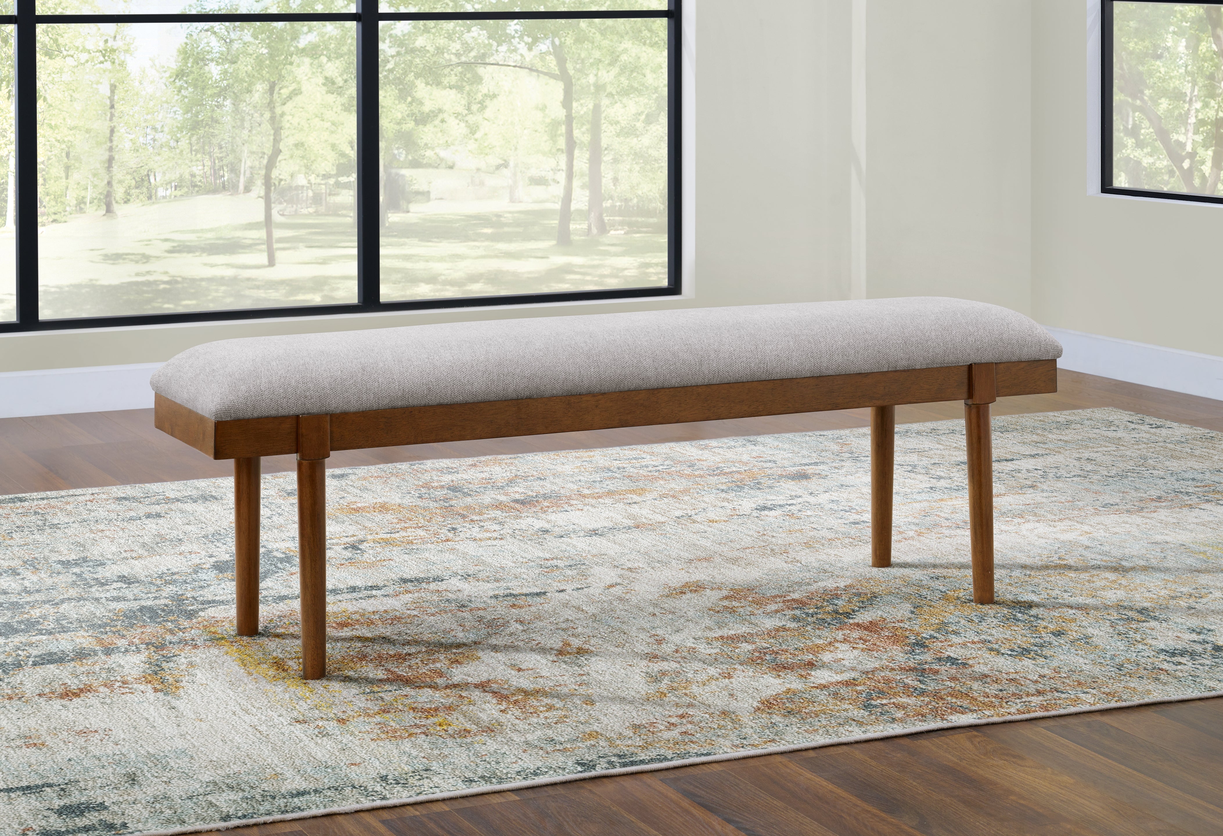 Elite Furniture Outlet - Ashley Furniture - Lyncott Dining Room - Large UPH Dining Room Bench / Gray/Brown - D615-00