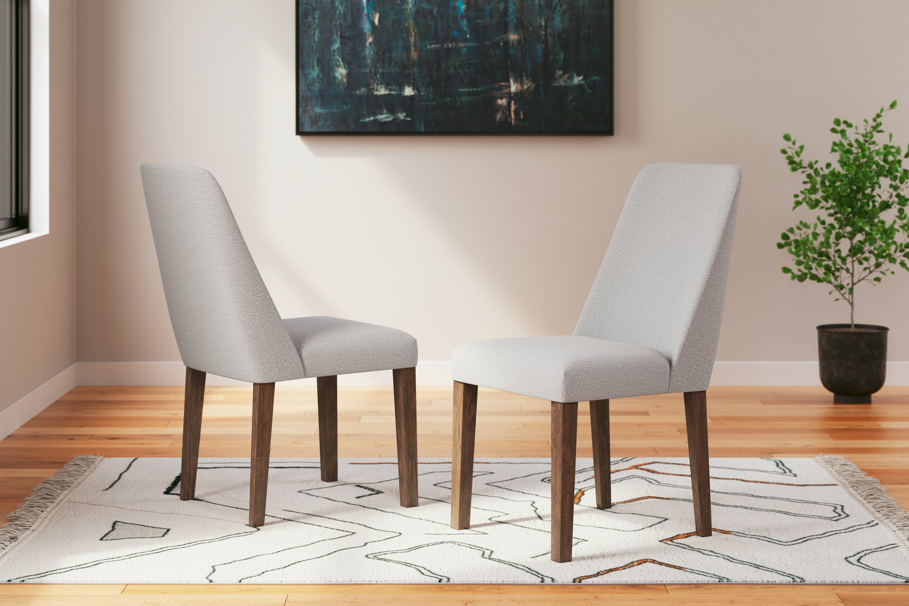 Elite Furniture Outlet - Ashley Furniture - Lyncott Dining Room - Dining Chair (Set of 2) / Gray/Brown - D615-01X2