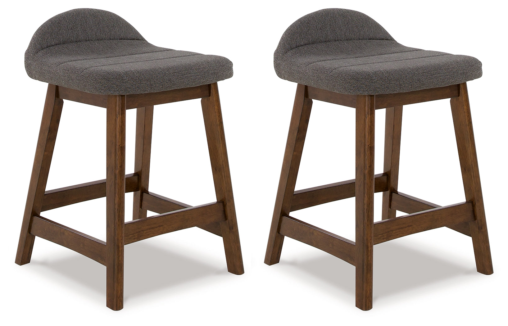 Elite Furniture Outlet - Ashley Furniture - Lyncott Dining Room - Counter Height Bar Stool (Set of 2) / Charcoal/Brown - D615-224X2