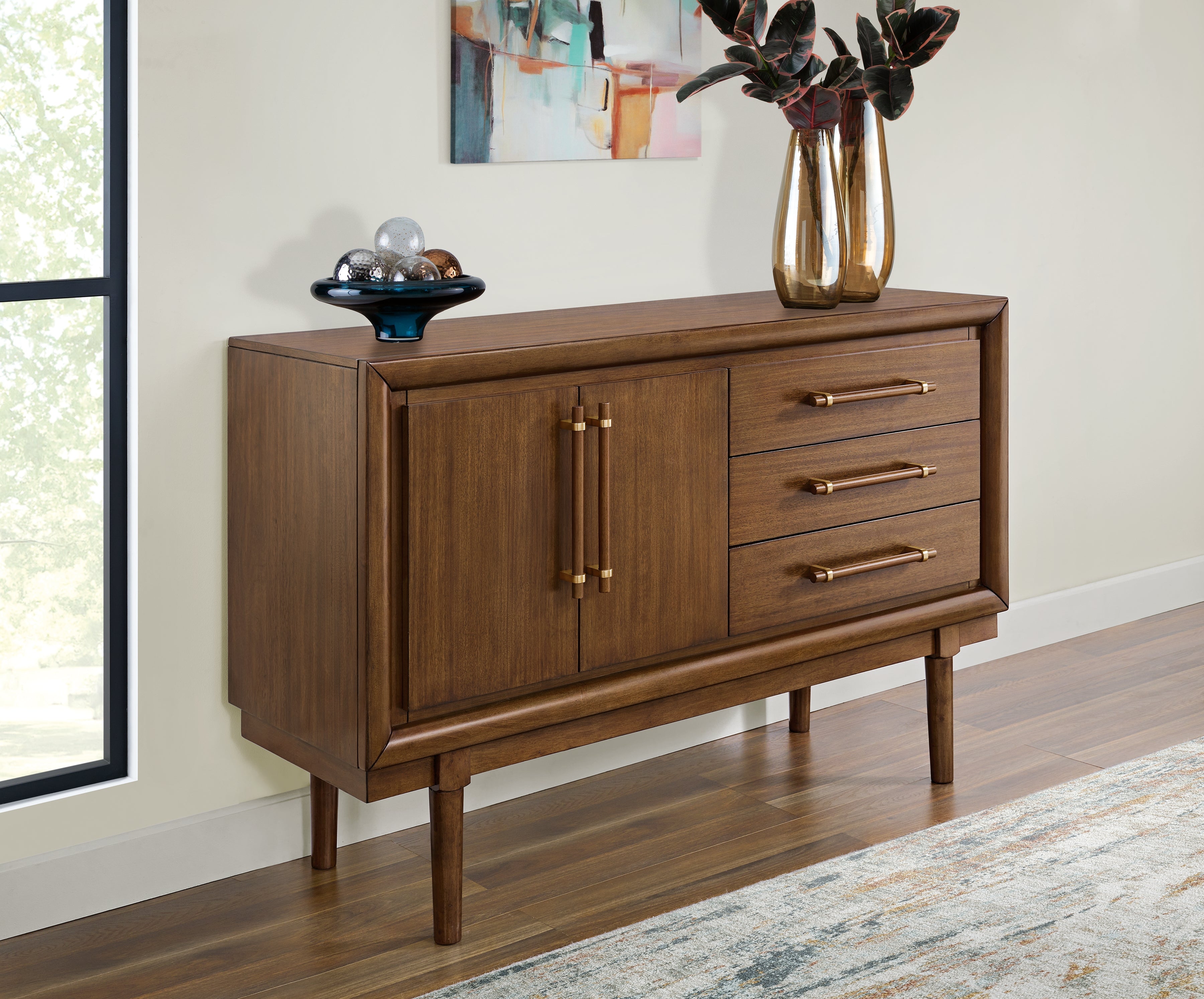 Elite Furniture Outlet - Ashley Furniture - Lyncott Dining Room - Dining Room Server / Brown - D615-60