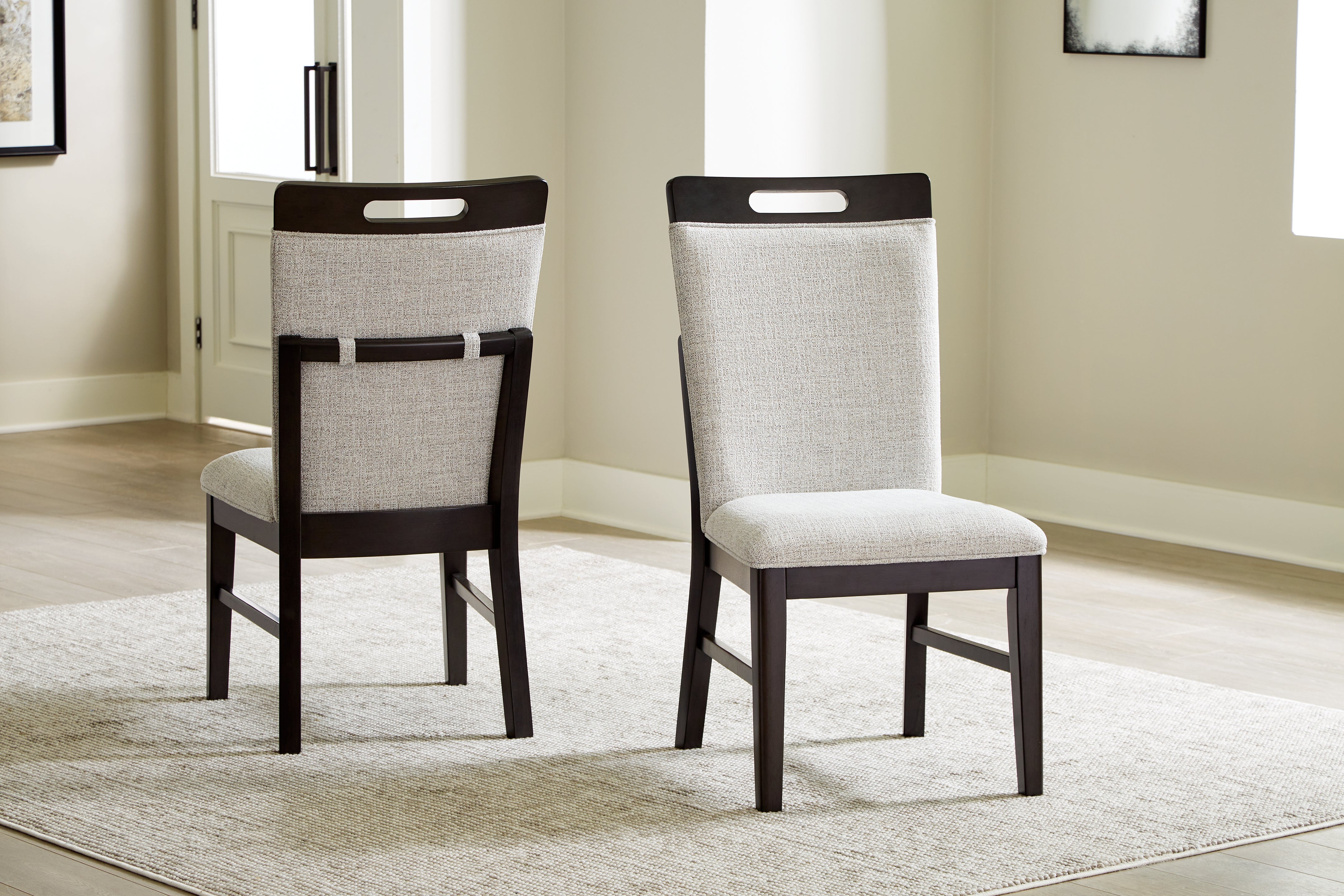 Elite Furniture Outlet - Ashley Furniture - Neymorton Dining Room - Dining Chair (Set of 2) / Dark Grayish Brown - D618-01X2
