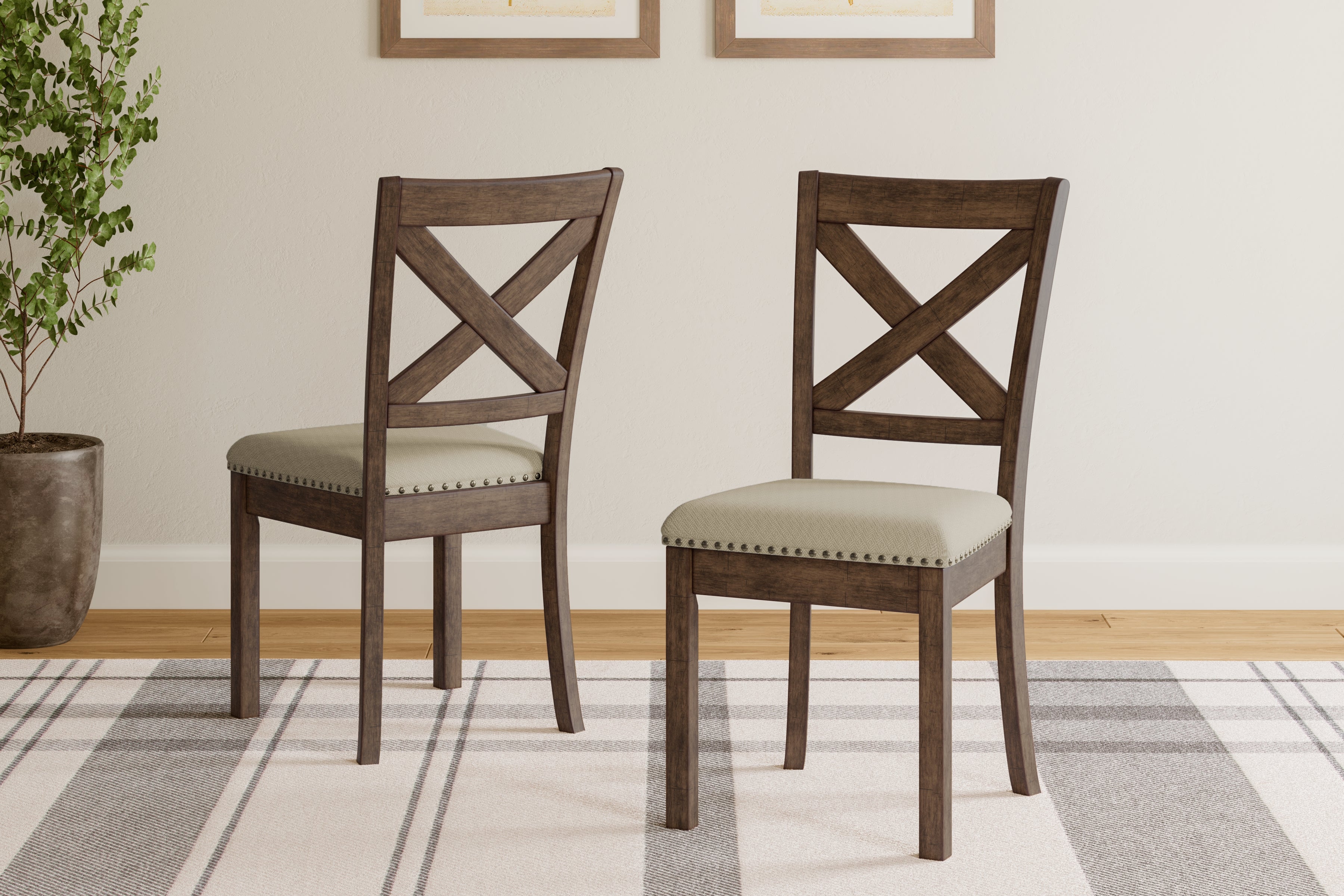 Elite Furniture Outlet - Ashley Furniture - Moriville Dining Room - Dining Chair (Set of 2) / Beige - D631-01X2