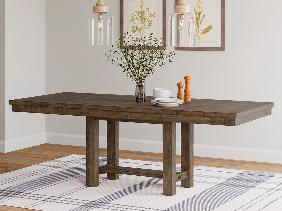 Elite Furniture Outlet - Ashley Furniture - Moriville Dining Room - RECT Dining Room EXT Table / Grayish Brown - D631-45