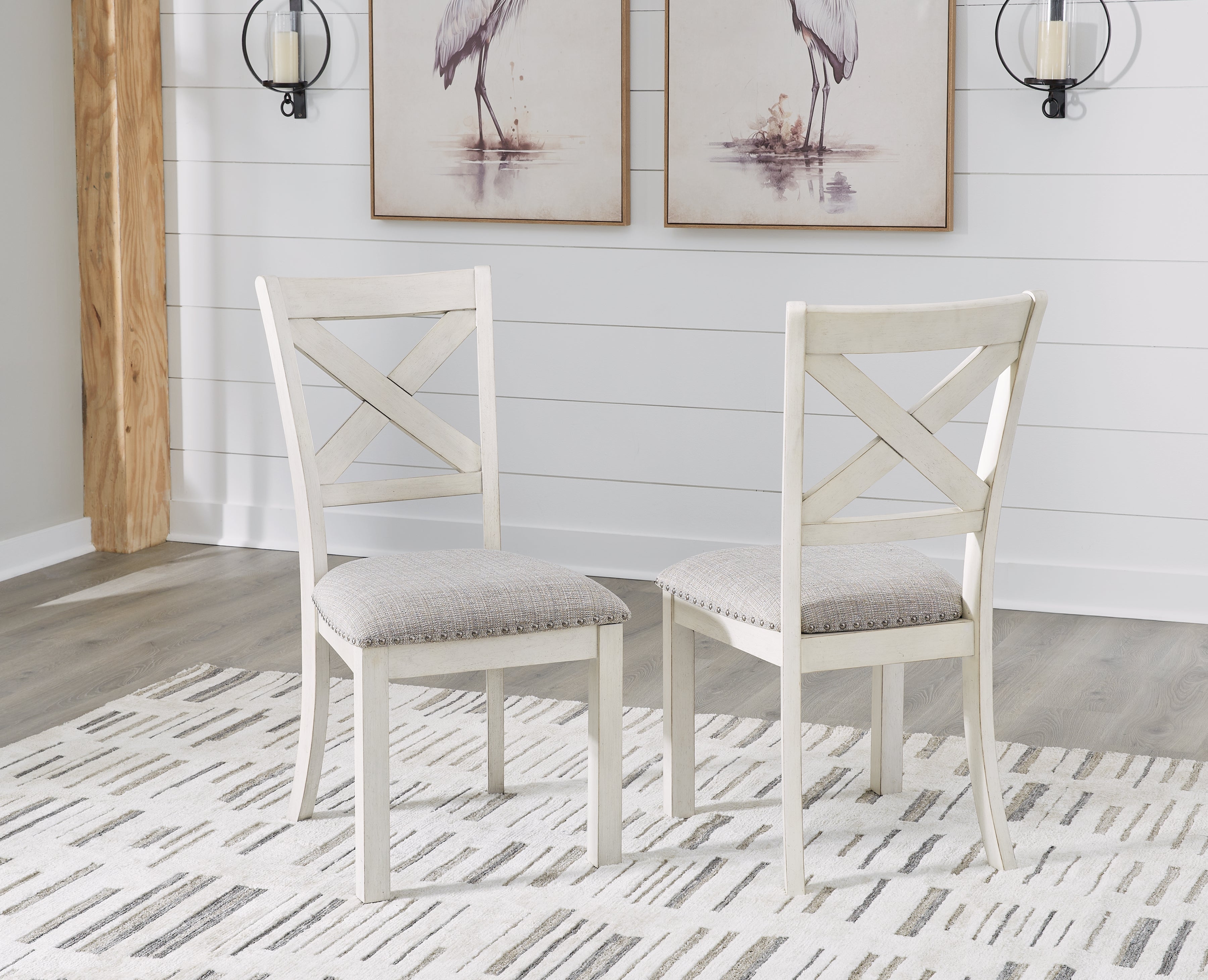 Elite Furniture Outlet - Ashley Furniture - Robbinsdale Dining Room - Dining Chair (Set of 2) / Antique White - D642-01X2