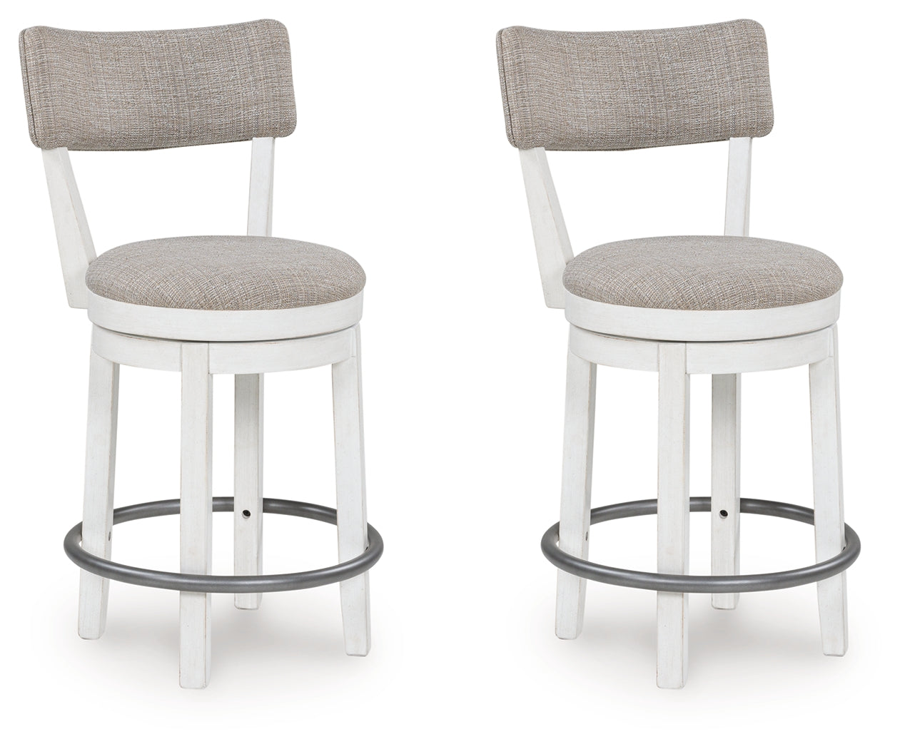 Elite Furniture Outlet - Ashley Furniture - Robbinsdale Dining Room - Counter Height Barstool (Set of 2) / Antique White - D642-224X2