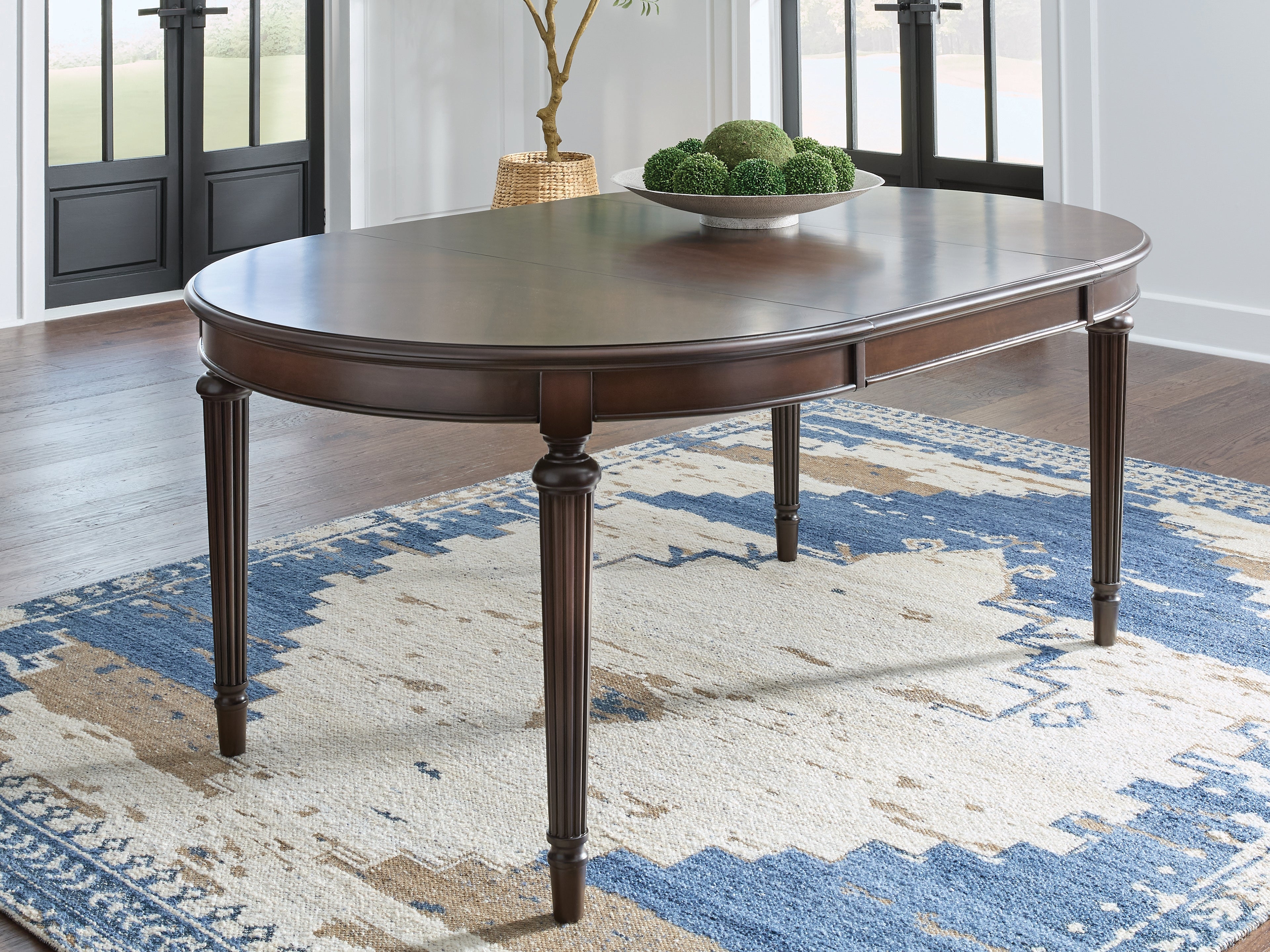 Elite Furniture Outlet - Ashley Furniture - Lavinton Dining Room - Oval Dining Room EXT Table / Brown - D764-35