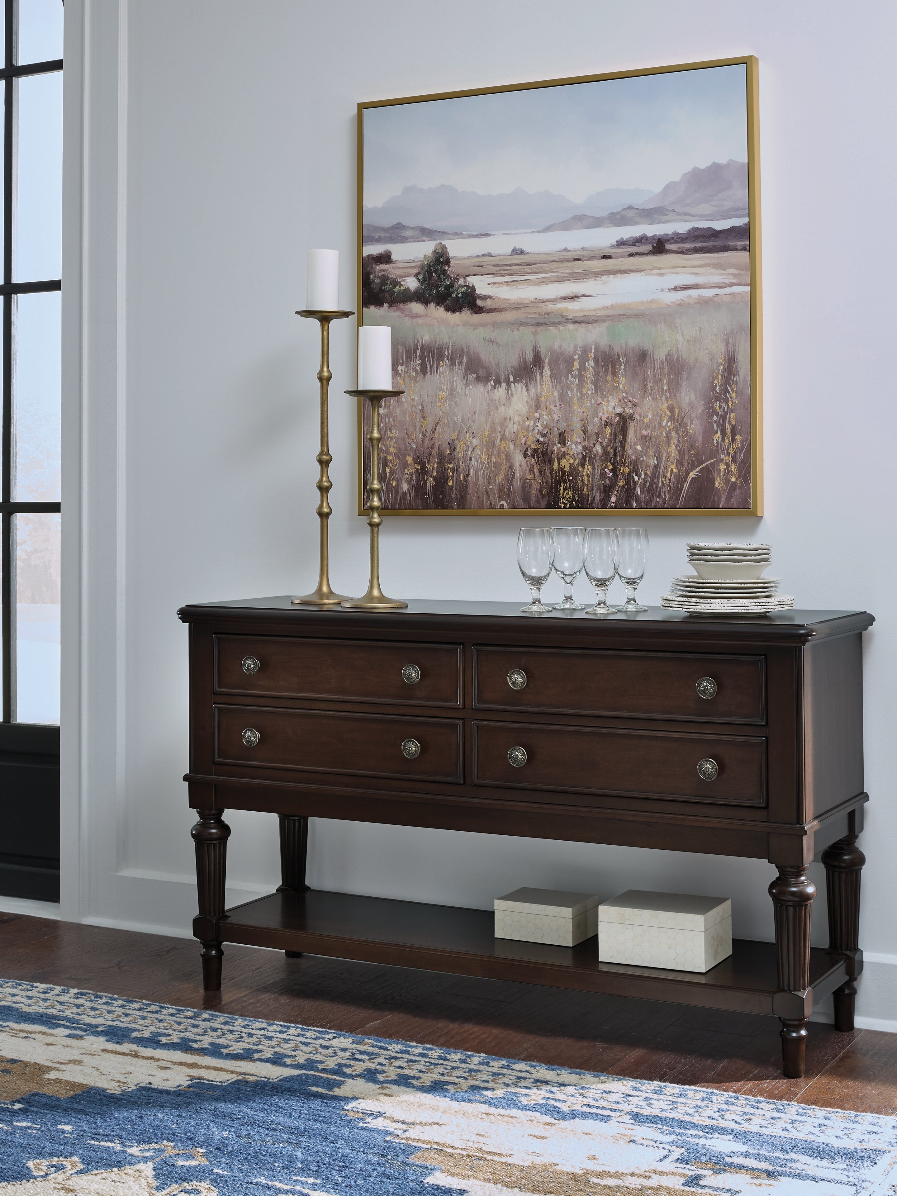 Elite Furniture Outlet - Ashley Furniture - Lavinton Dining Room - Dining Room Server / Brown - D764-60
