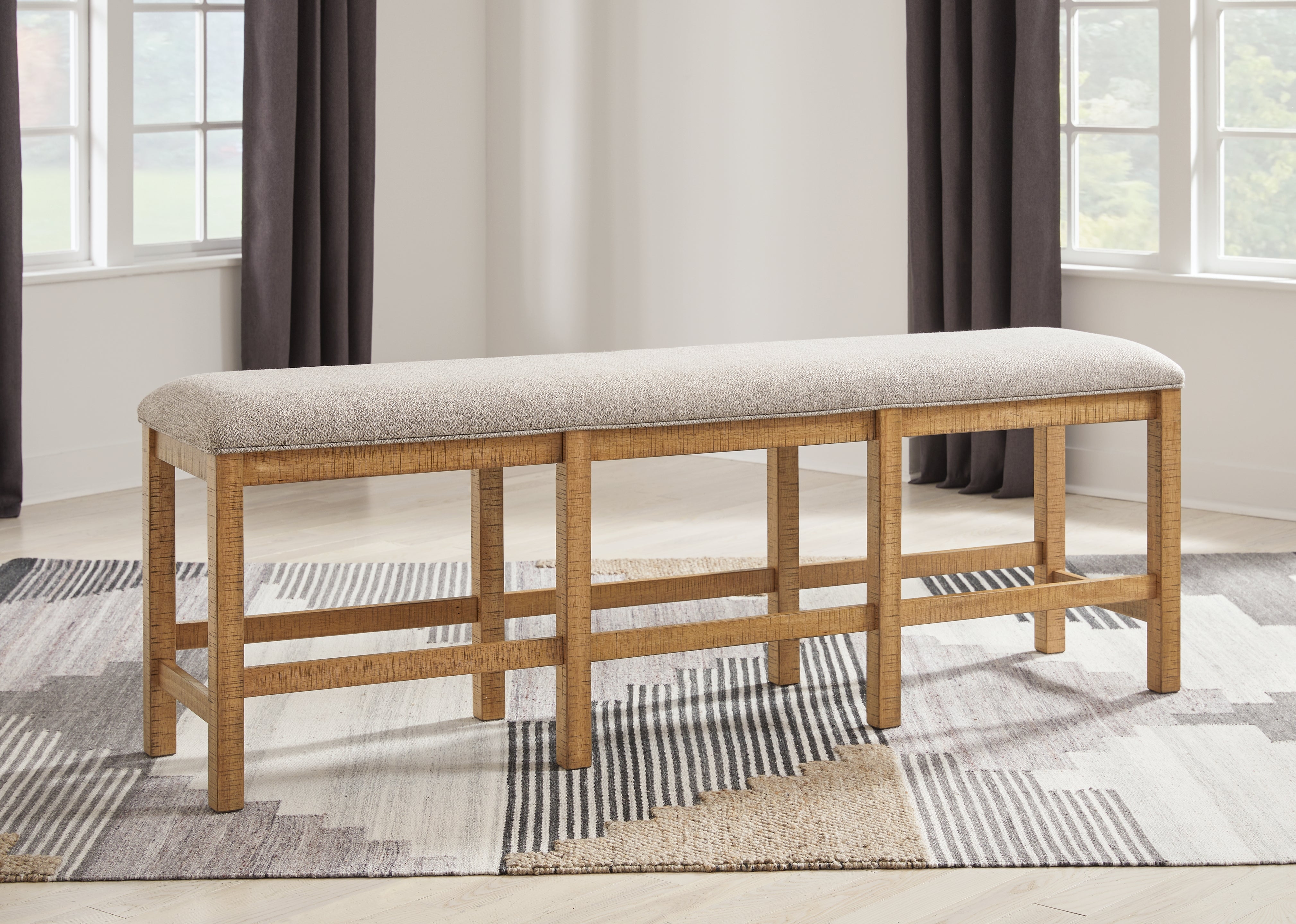 Elite Furniture Outlet - Ashley Furniture - Havonplane Dining Room - XL Counter UPH DRM Bench / Brown - D773-09