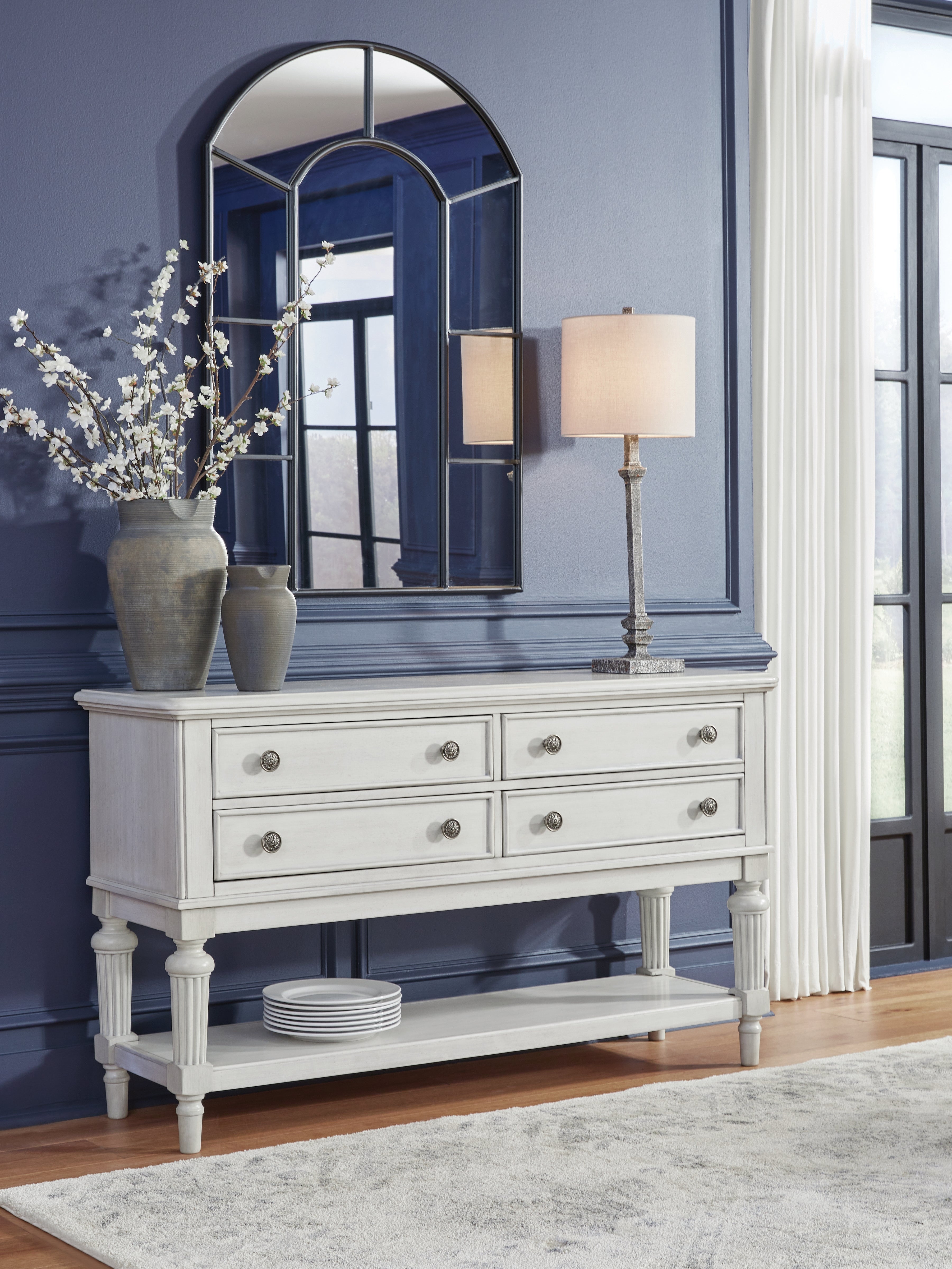 Elite Furniture Outlet - Ashley Furniture - Montelaine Dining Room - Dining Room Server / Antique White - D795-60