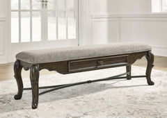 Elite Furniture Outlet - Ashley Furniture - Maylee Dining Room - Dining Buffet and Hutch / Dark Brown / 71.75"W x 20.75"D x 89.25"H - D947D1