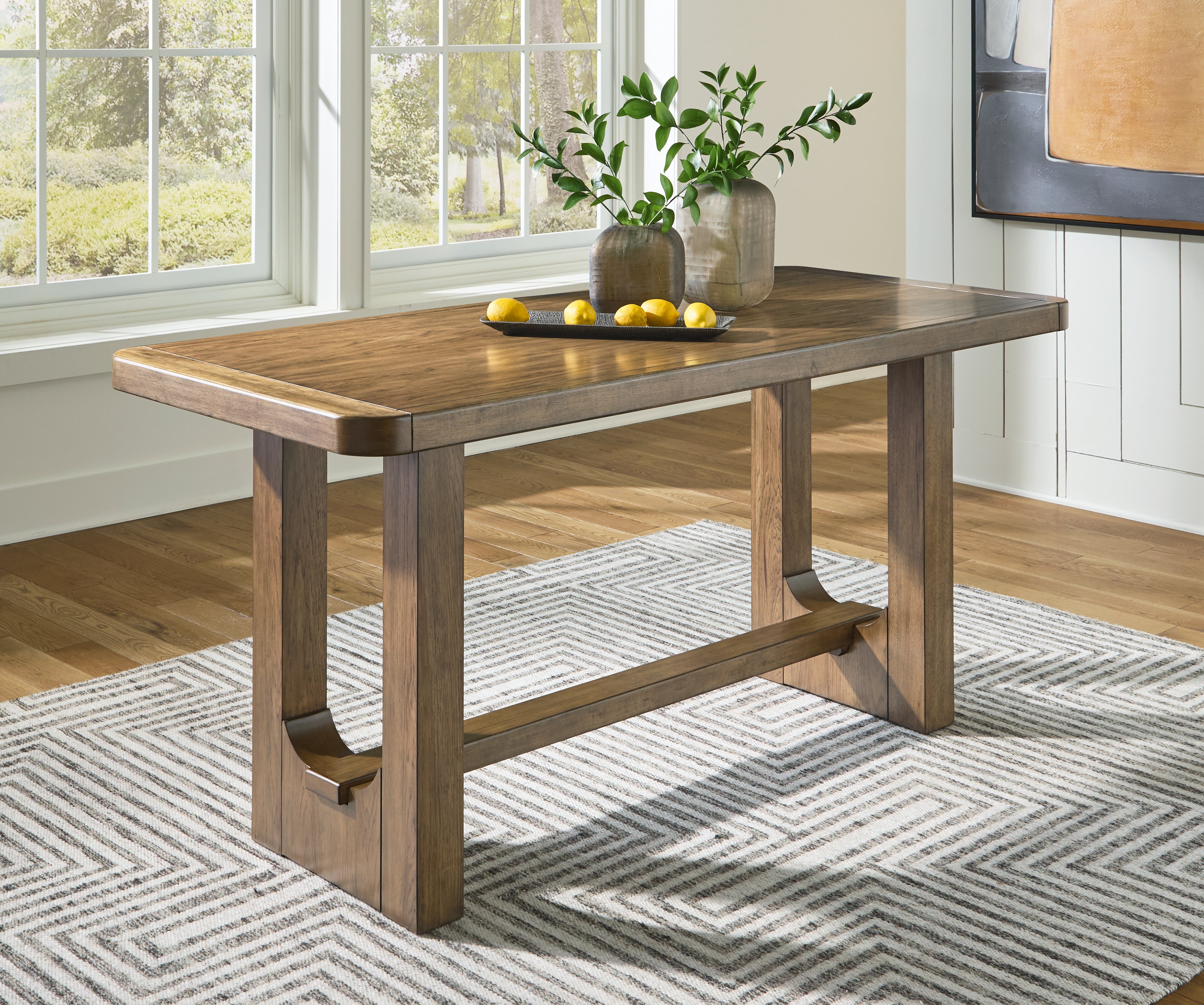 Elite Furniture Outlet - Ashley Furniture - Cabalynn Dining Room - RECT Dining Room Counter Table / Light Brown - D974-13