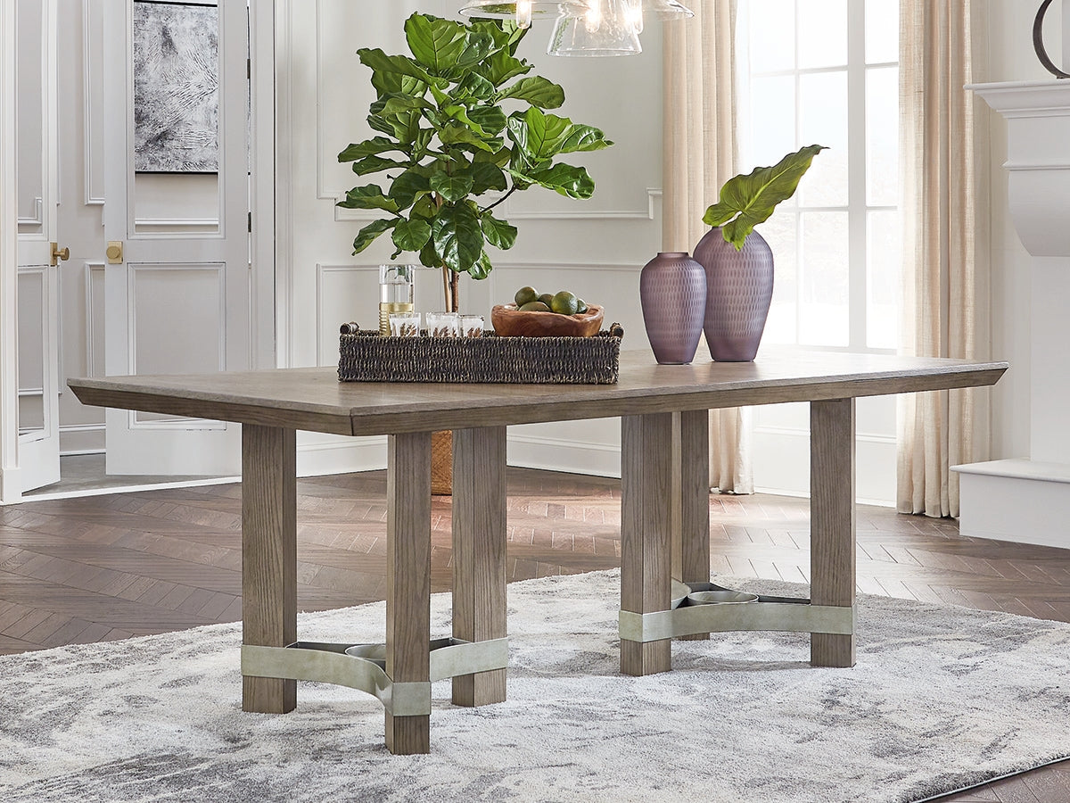Elite Furniture Outlet - Ashley Furniture - Chrestner Dining Room - Rectangular Dining Room Table / Gray - D983-25